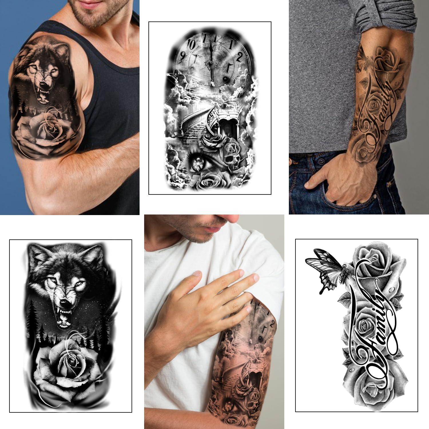 Calcomanías de Tatuajes Temporales Yazhiji - 36 Hojas, 3D
