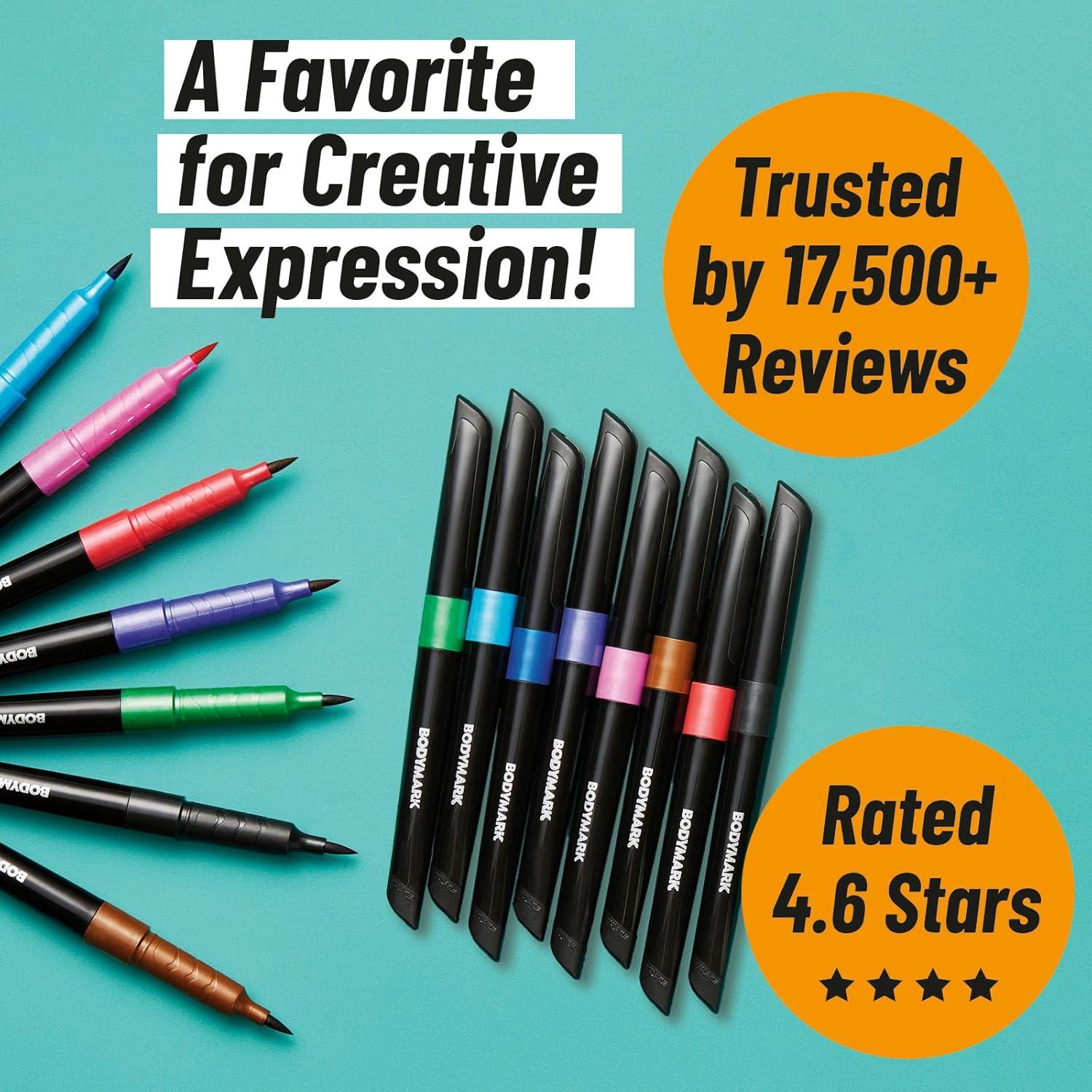 Marcadores de Tatuajes Temporales BIC BodyMark - 8 Colores Surtidos