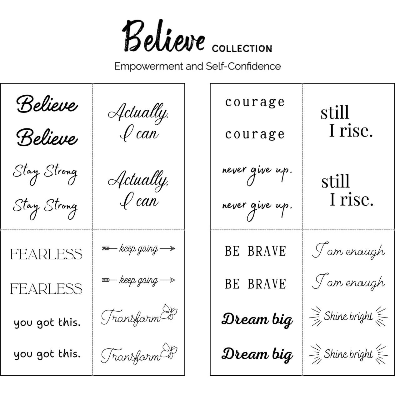 Tatuajes Temporales Inspiradores One Grace - Mini Realistas