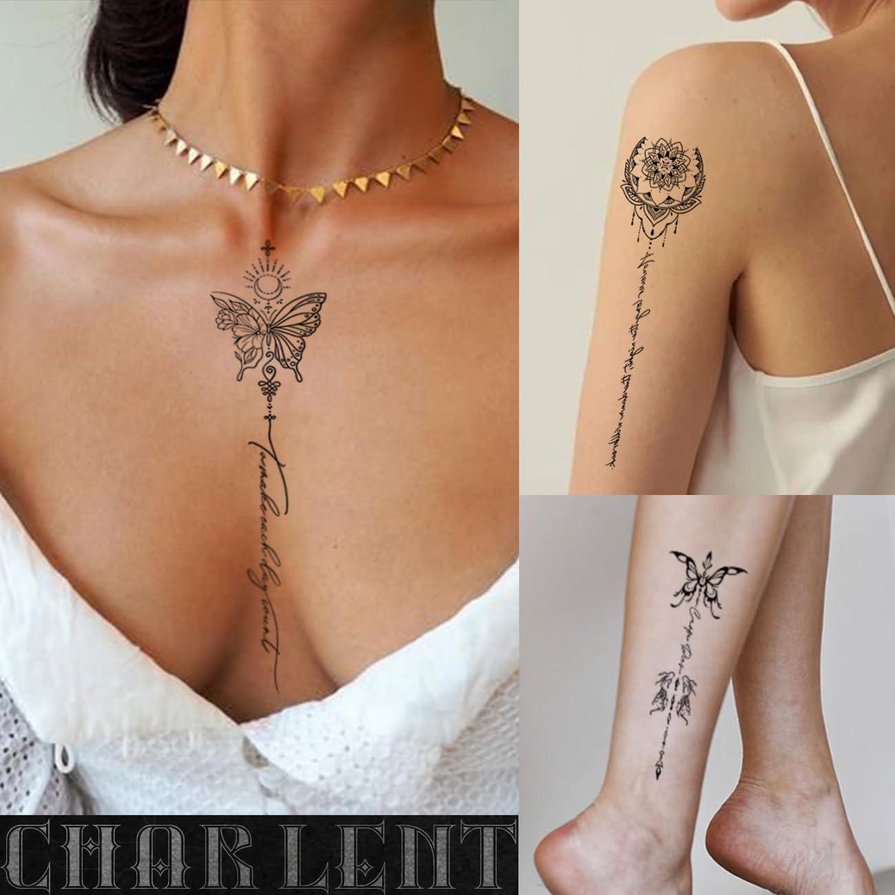 Tatuajes Temporales CHARLNET para Mujeres - 45 Pcs Resistentes