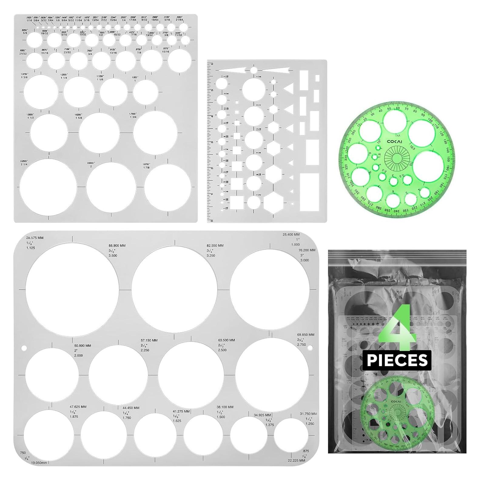 Conjunto de Plantillas de Círculo ENJOYLink - 4 Piezas Reutilizables