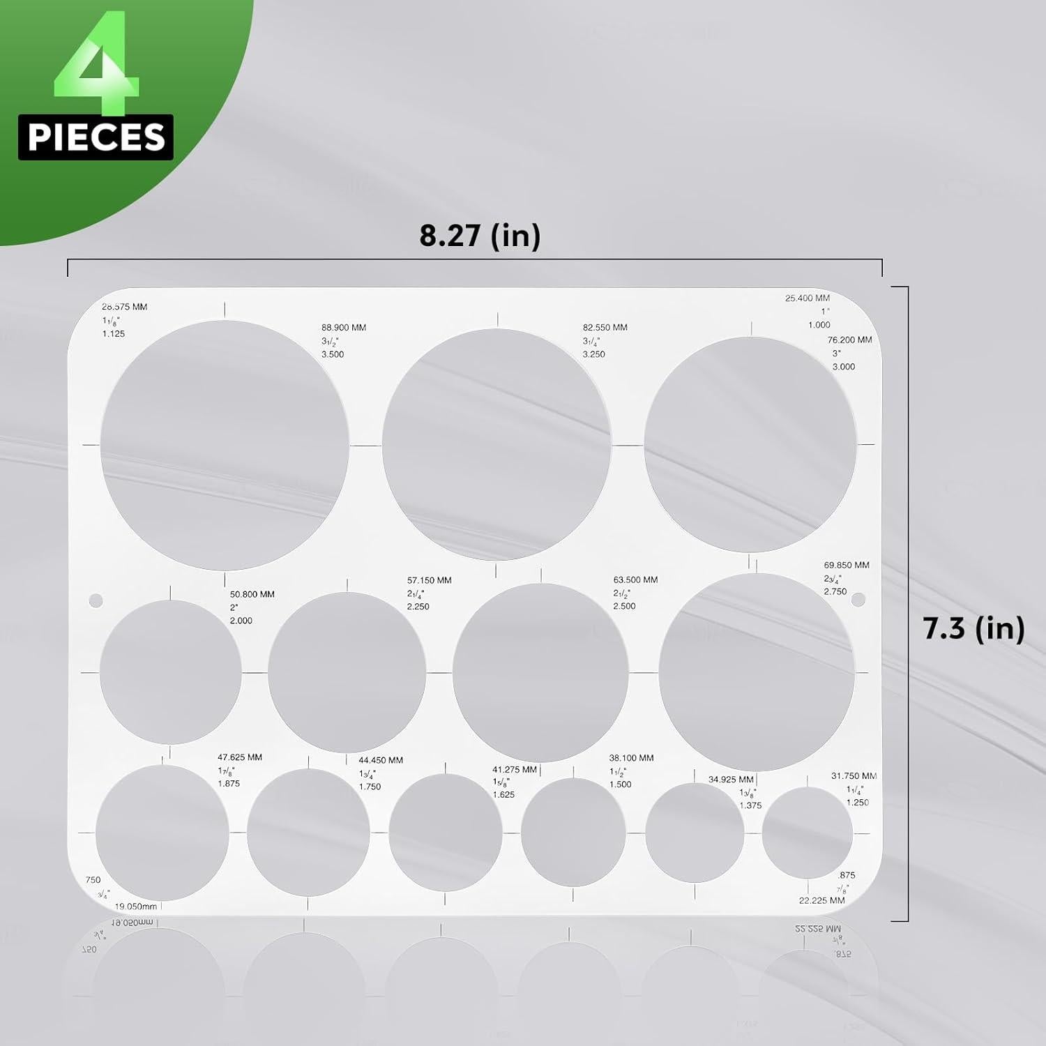 Conjunto de Plantillas de Círculo ENJOYLink - 4 Piezas Reutilizables