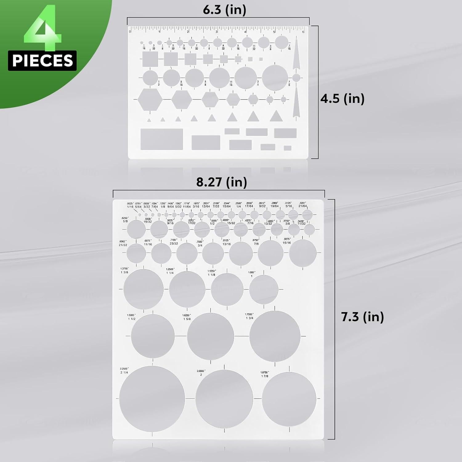 Conjunto de Plantillas de Círculo ENJOYLink - 4 Piezas Reutilizables