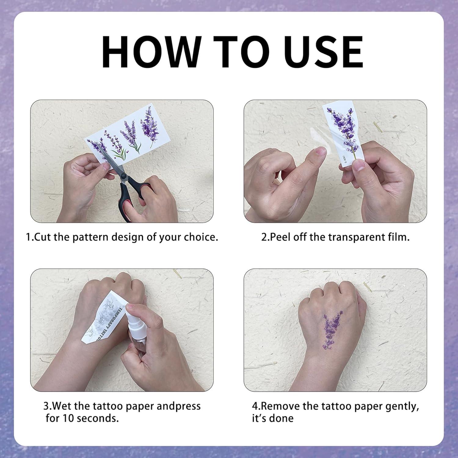 Calcomanías Temporales JoyfulGlam Flores Realistas 18 Piezas