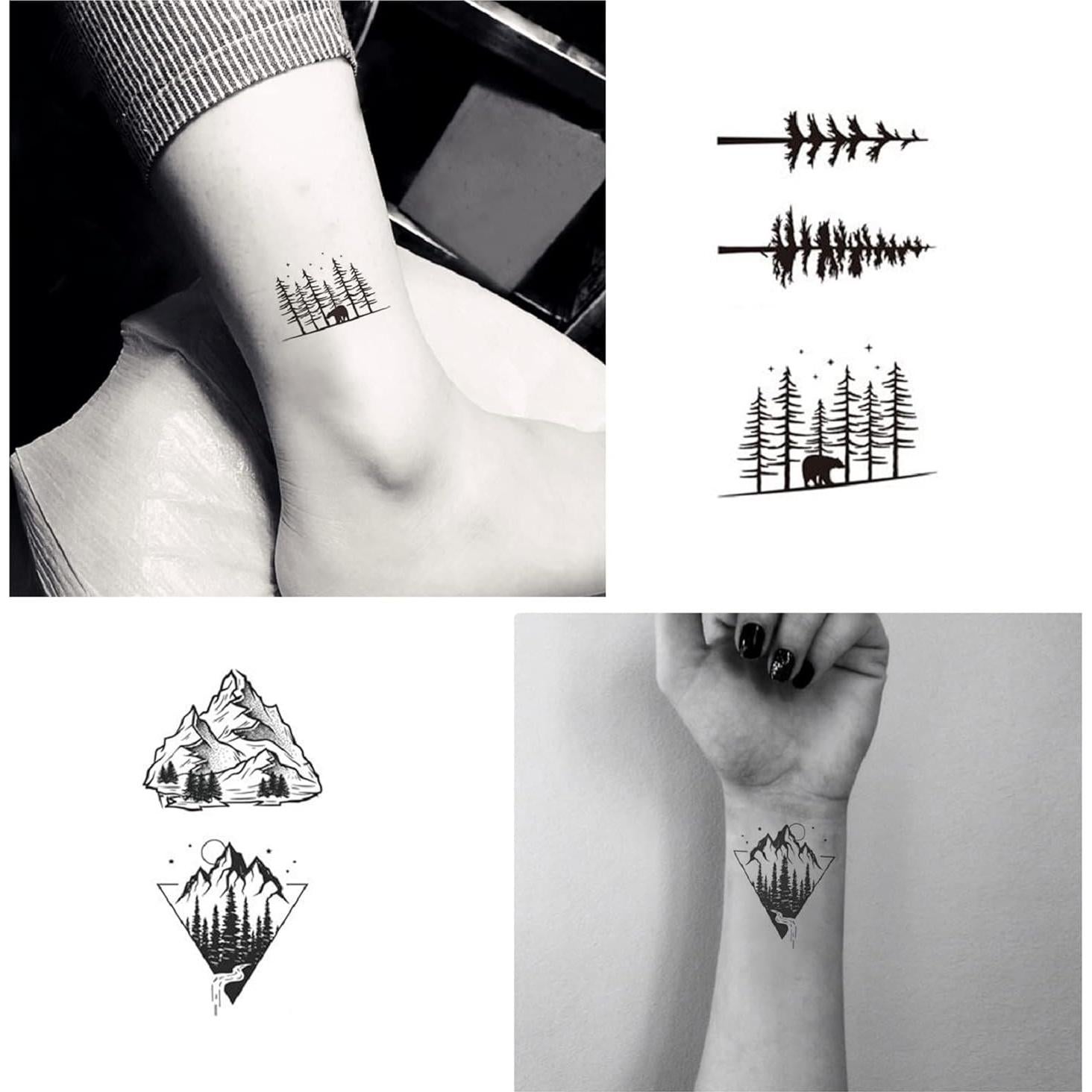 62 Hojas Tatuajes Temporales Hotoyannia Geometría Impermeables