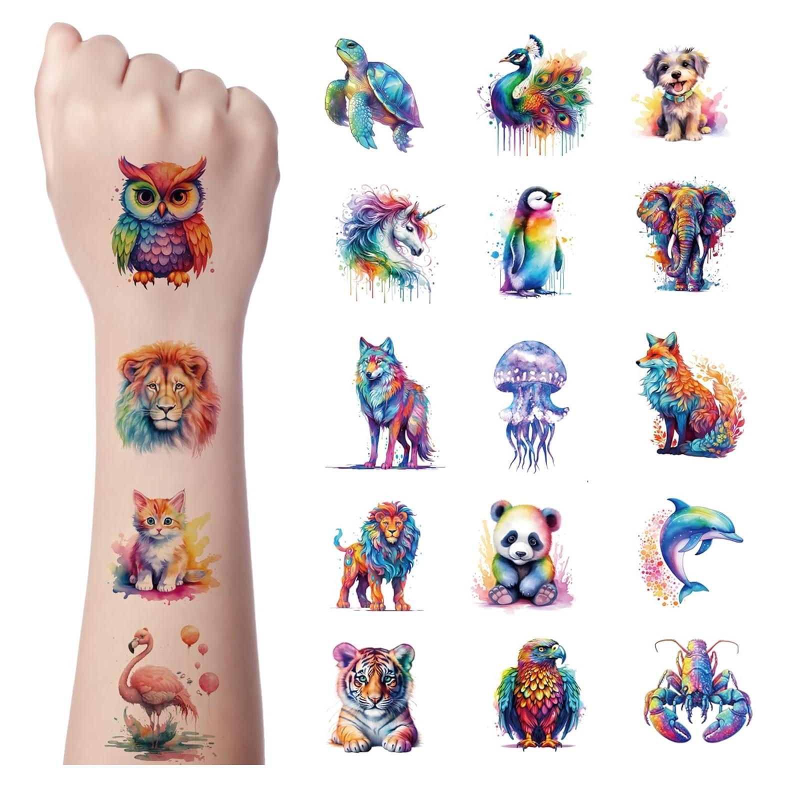 Tatuajes Temporales de Animales JoyfulGlam - 60 PCS