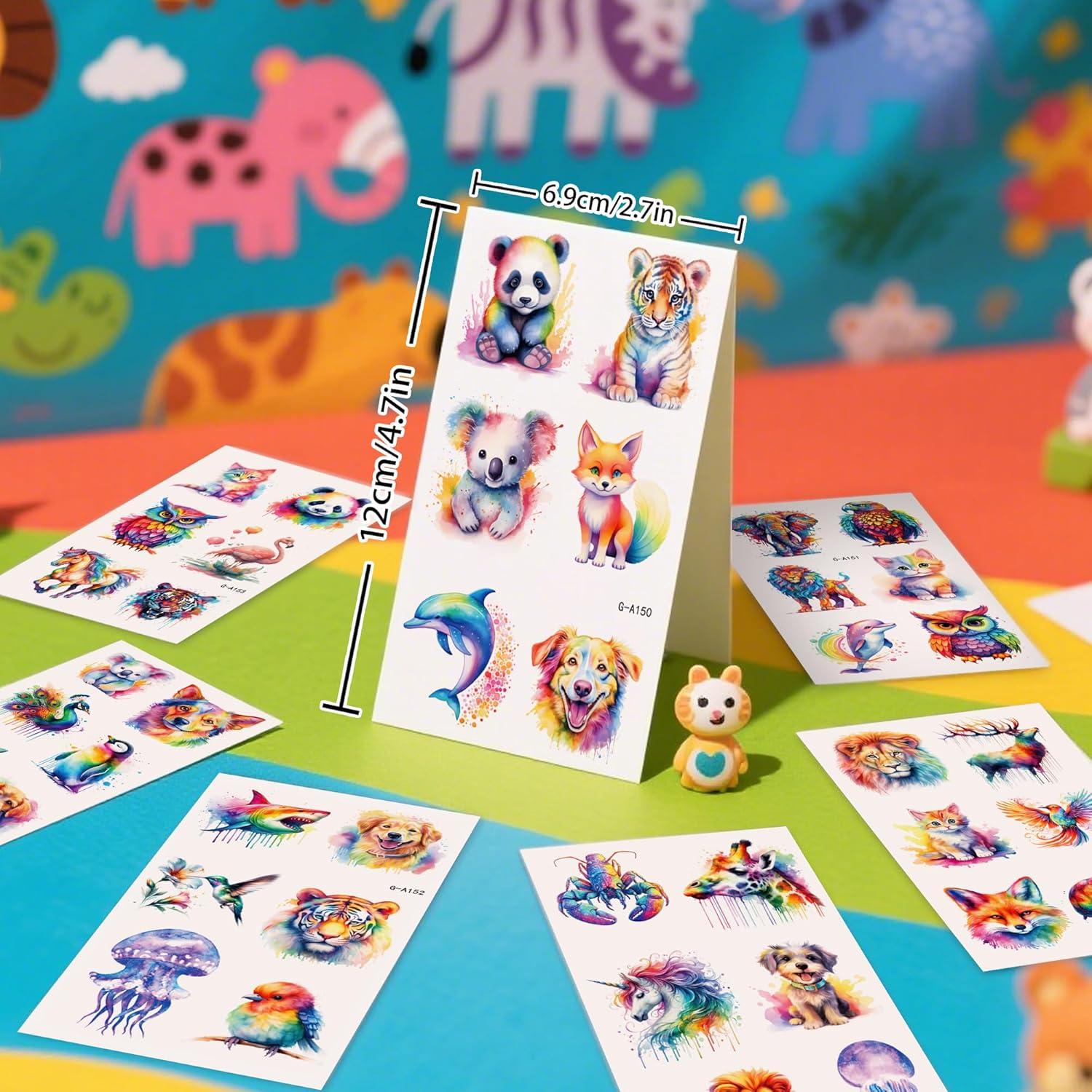 Tatuajes Temporales de Animales JoyfulGlam - 60 PCS