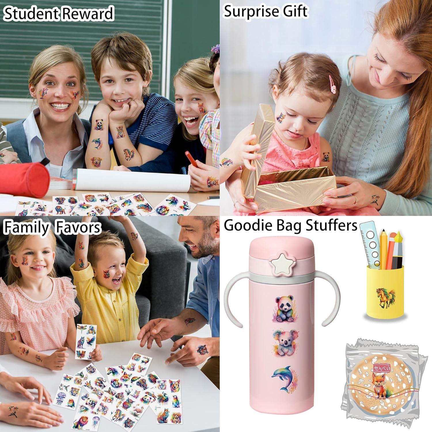 Tatuajes Temporales de Animales JoyfulGlam - 60 PCS