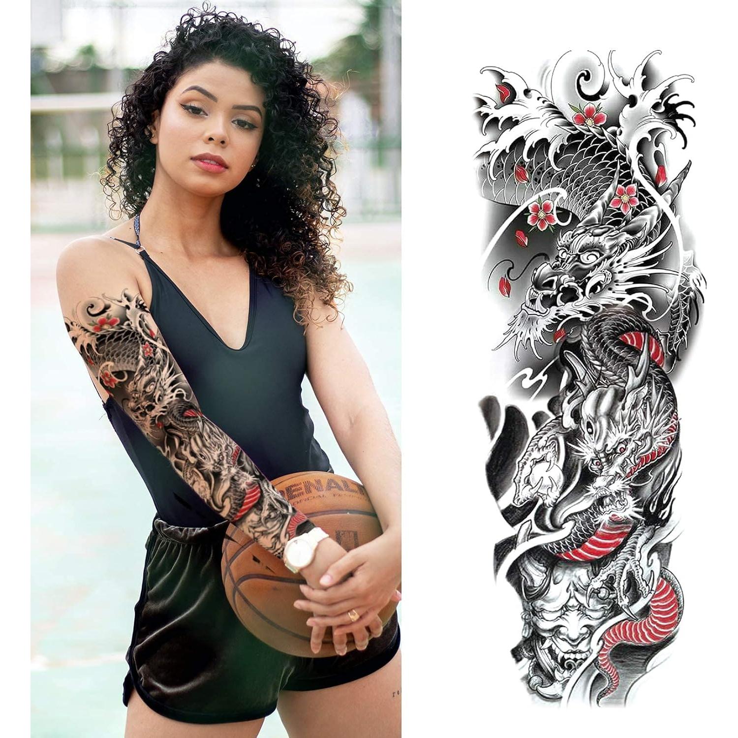 Tatuaje Temporal Aresvns Grande 12 Hojas Resistente al Agua