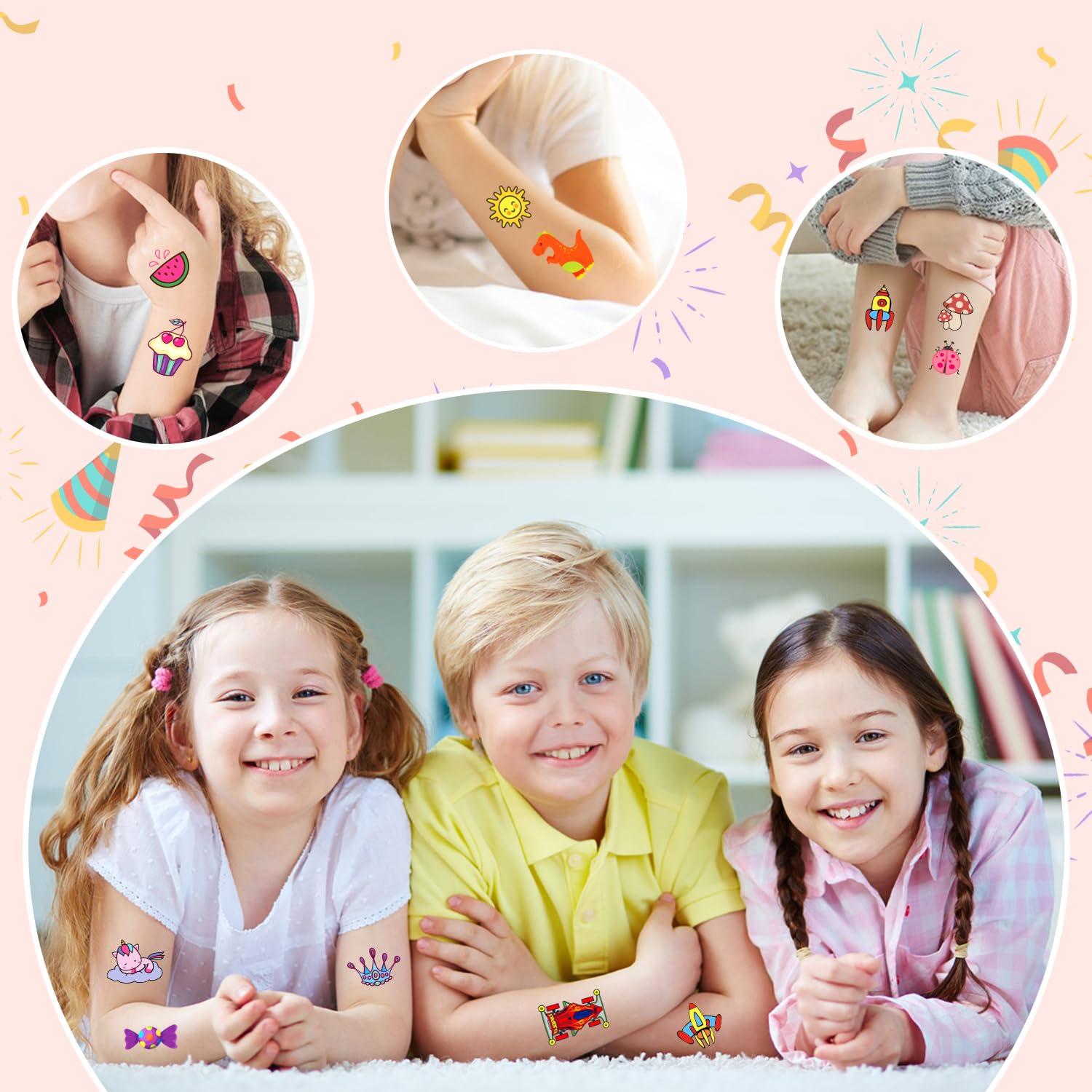 Tatuajes Temporales Partywind para Niños - 50 Diseños Únicos