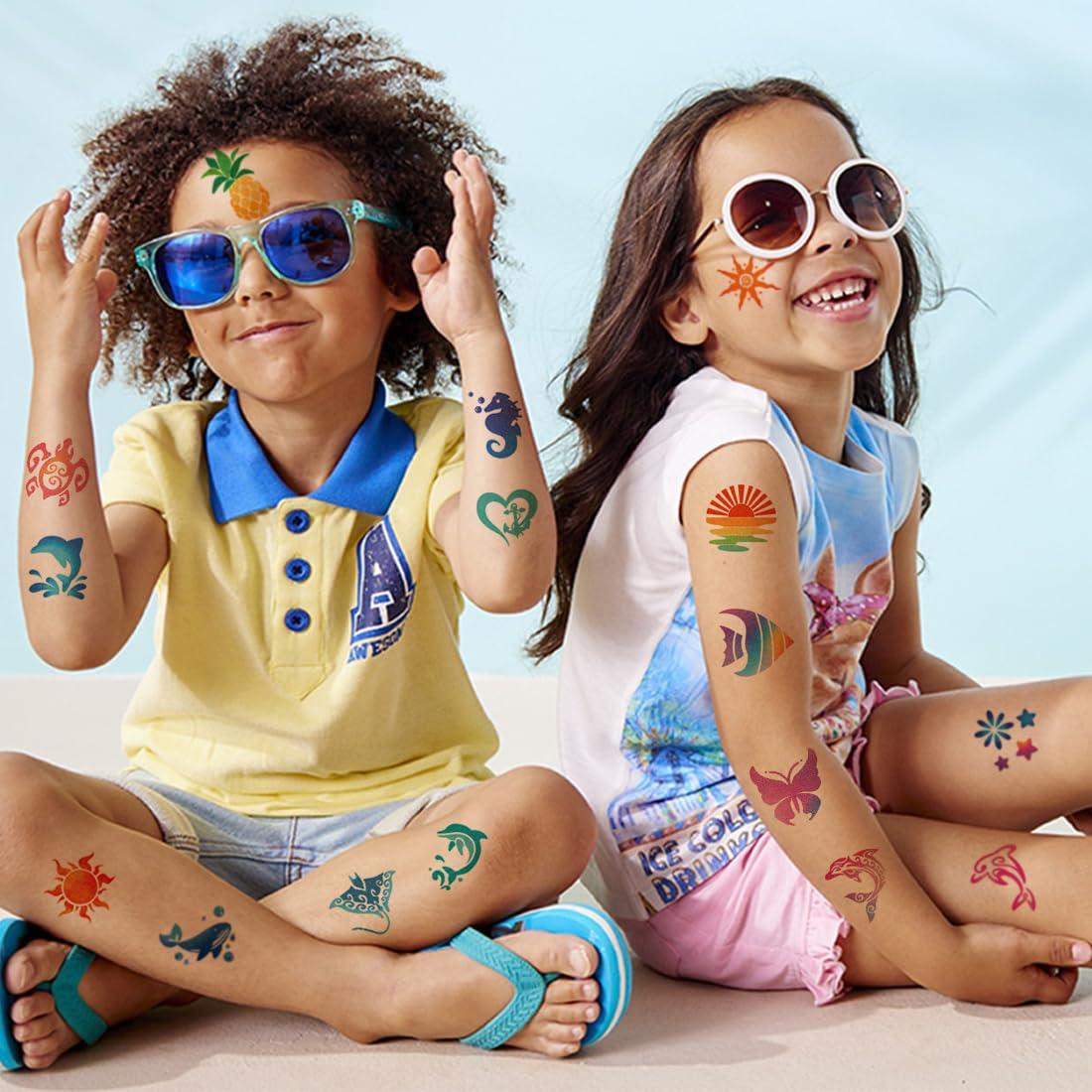 Tatuajes Temporales de Brillo CHARLENT - 74 Hojas para Niños