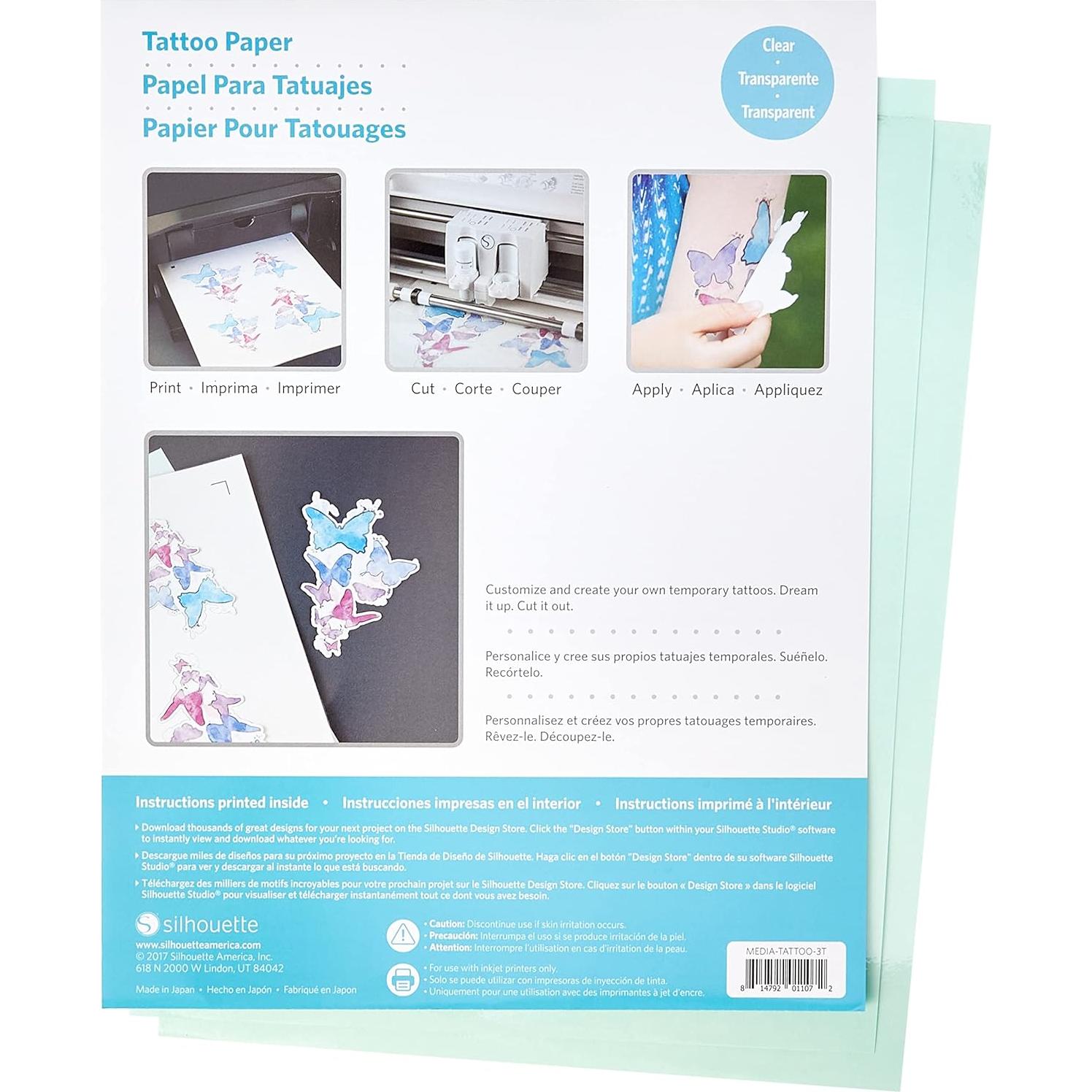 Silhouette Media-Tattoo Temporary Tattoo Paper