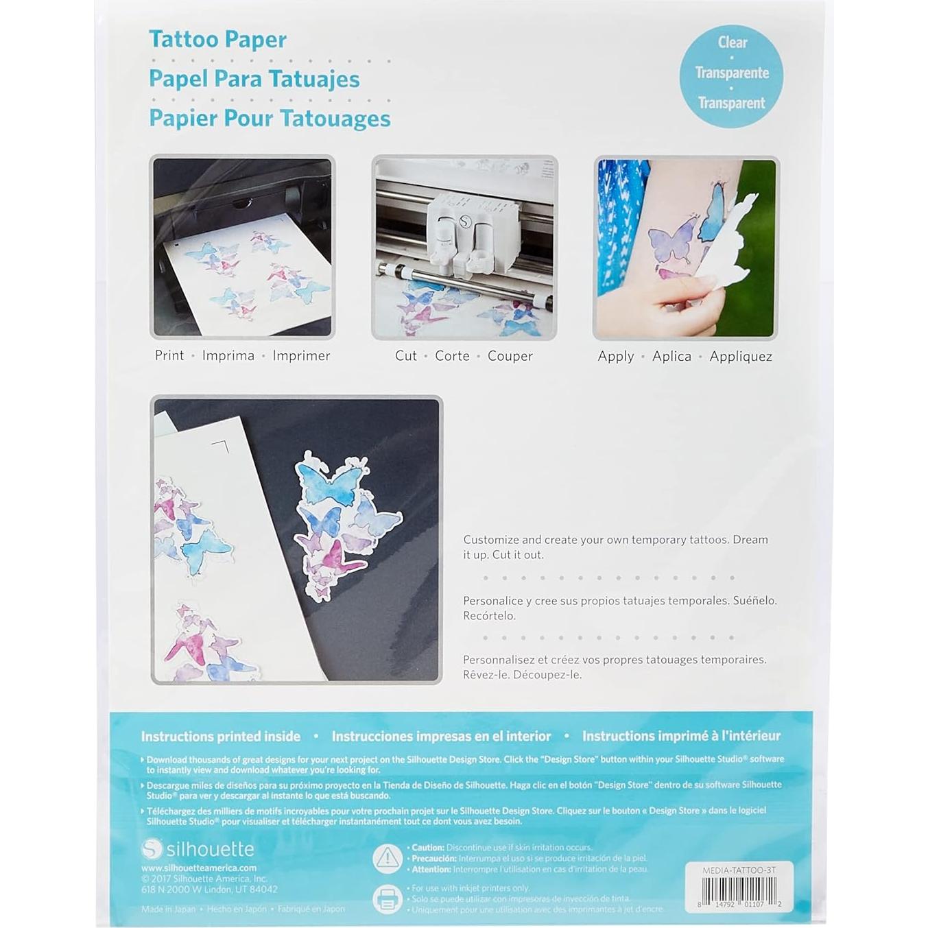 Silhouette Media-Tattoo Temporary Tattoo Paper