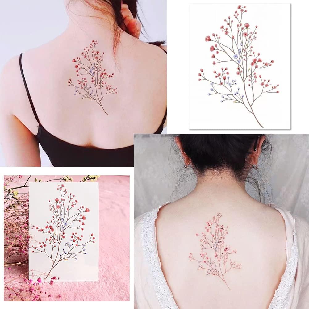 Tatuajes Temporales Impermeables SK Angel - Gypsophila Coloridos