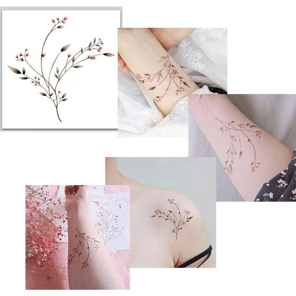 Tatuajes Temporales Impermeables SK Angel - Gypsophila Coloridos