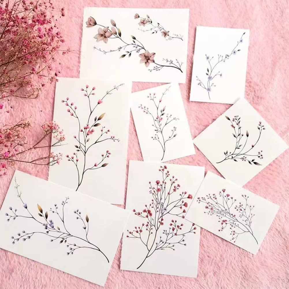 Tatuajes Temporales Impermeables SK Angel - Gypsophila Coloridos