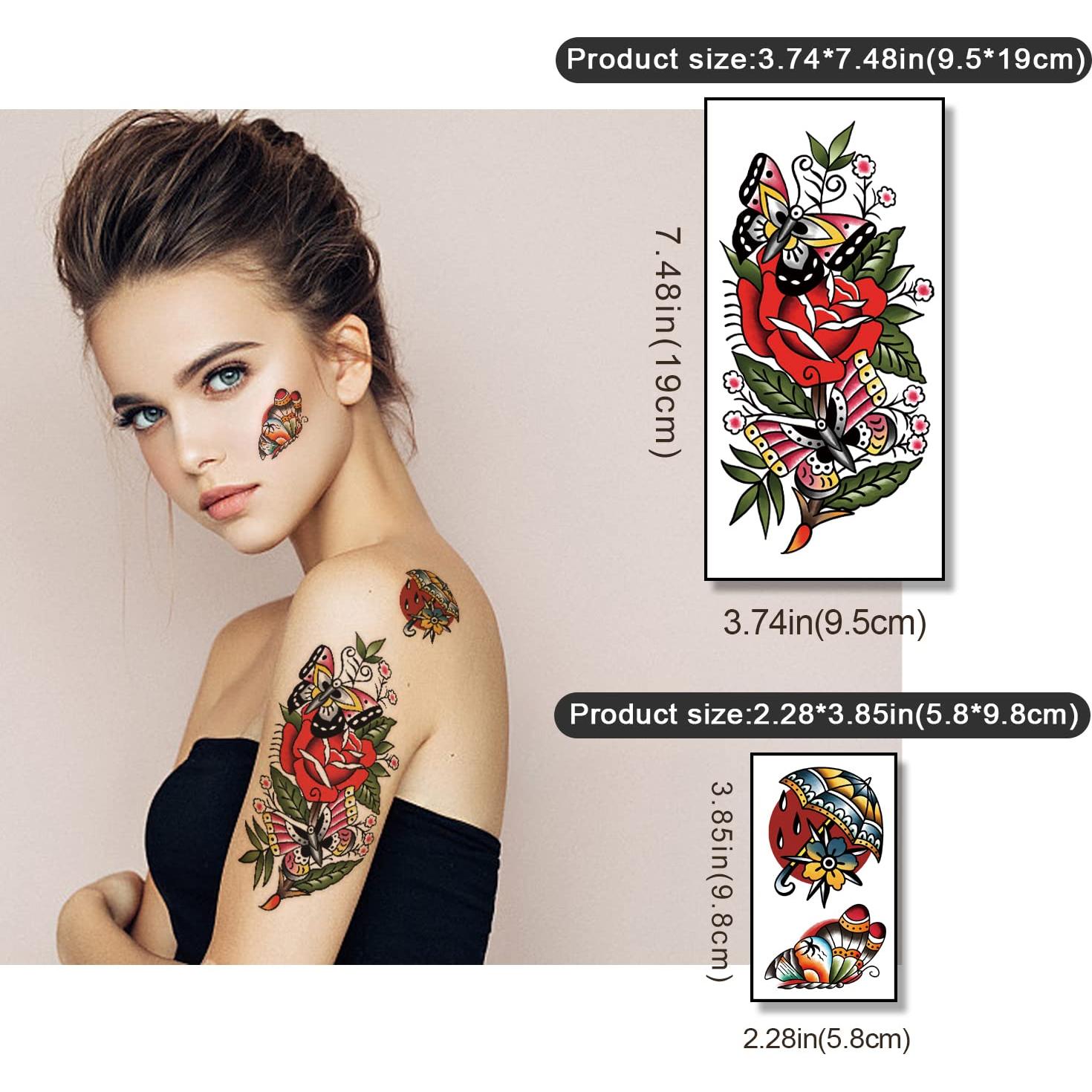 77 Hojas Tatuajes Temporales Clásicos Prestiun - Estilo Vieja Escuela