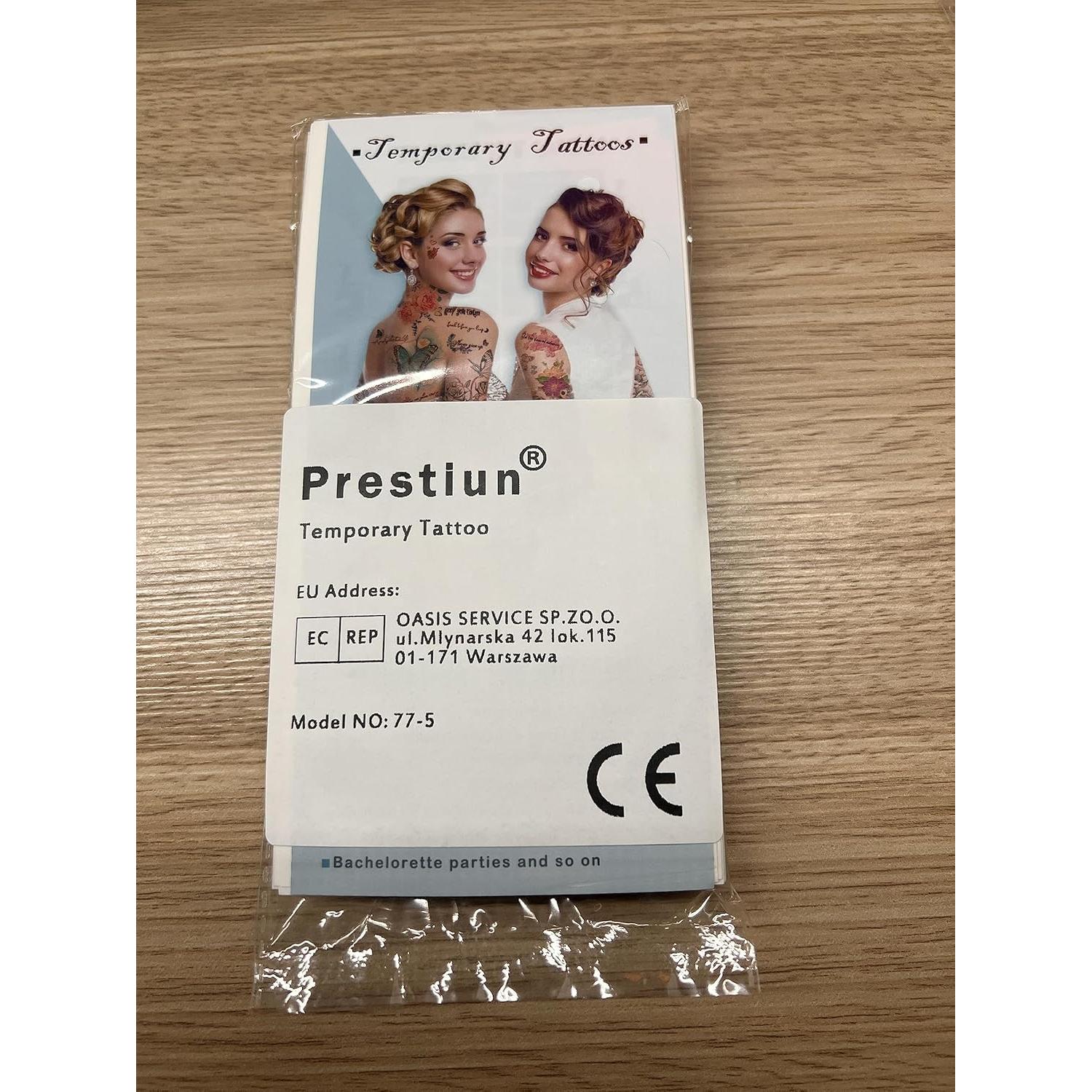 77 Hojas Tatuajes Temporales Clásicos Prestiun - Estilo Vieja Escuela