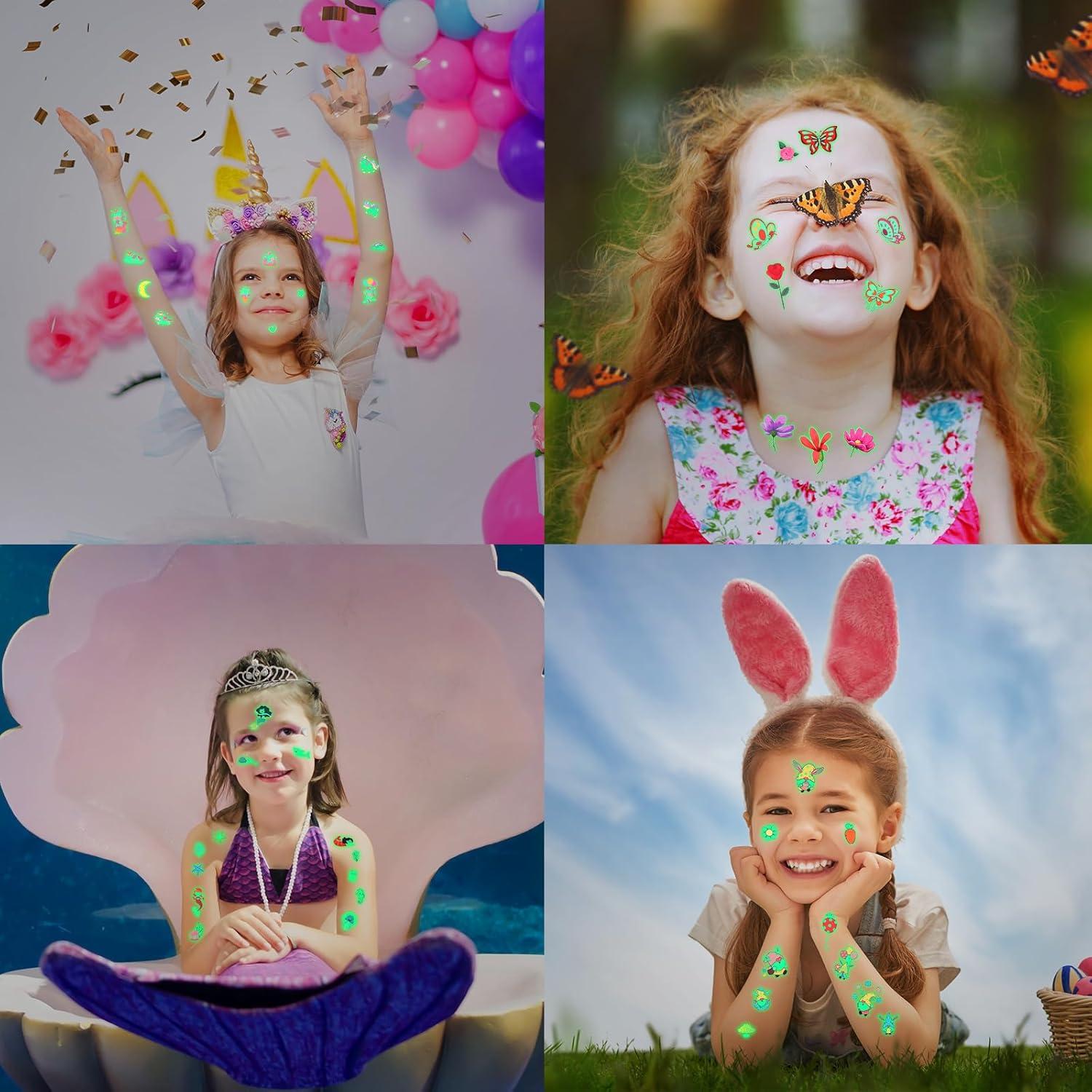 Tatuajes Temporales Brillantes Sinmoe 30 Hojas 400 Piezas