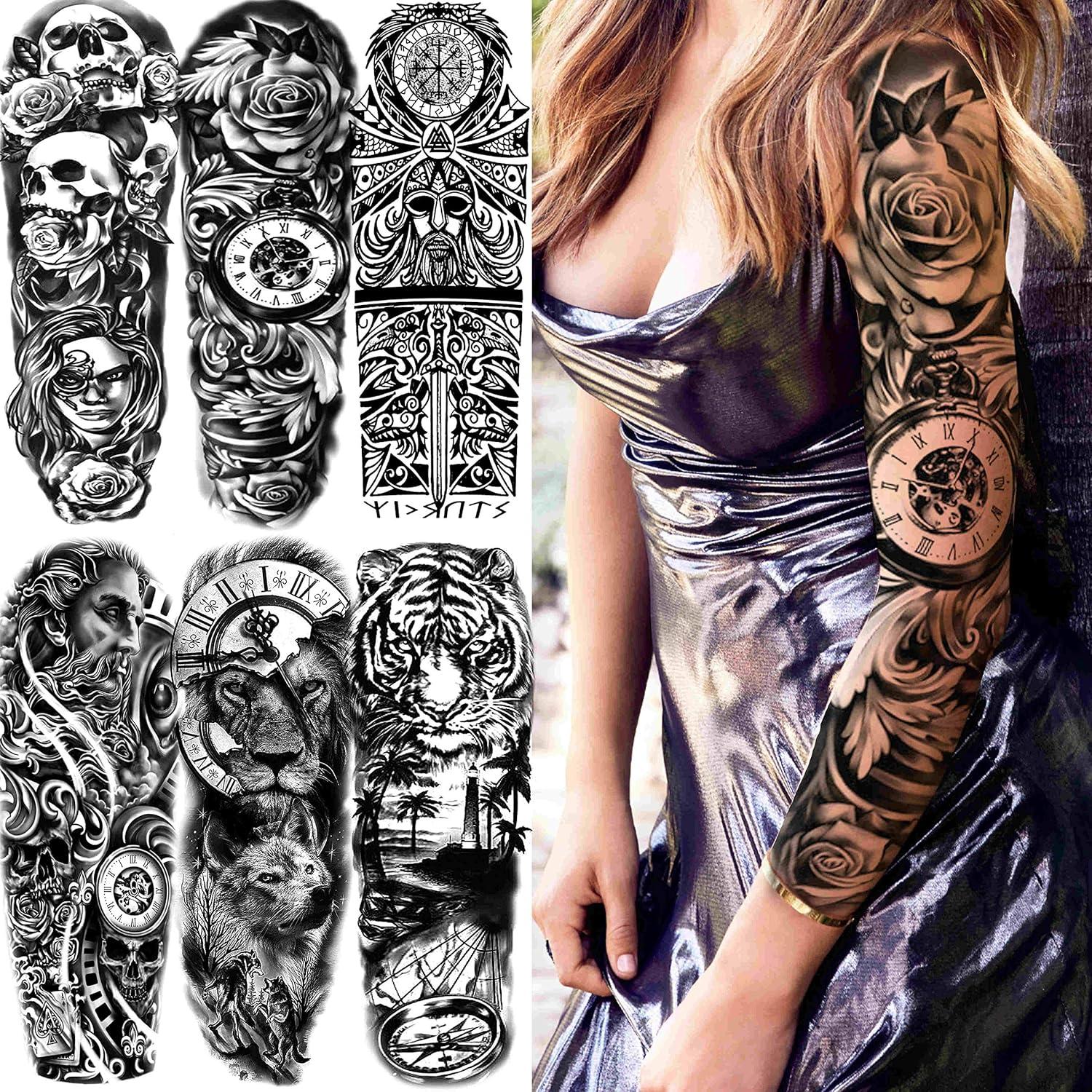 Tatuajes Temporales COKTAK 21 Hojas Manga Completa 3D