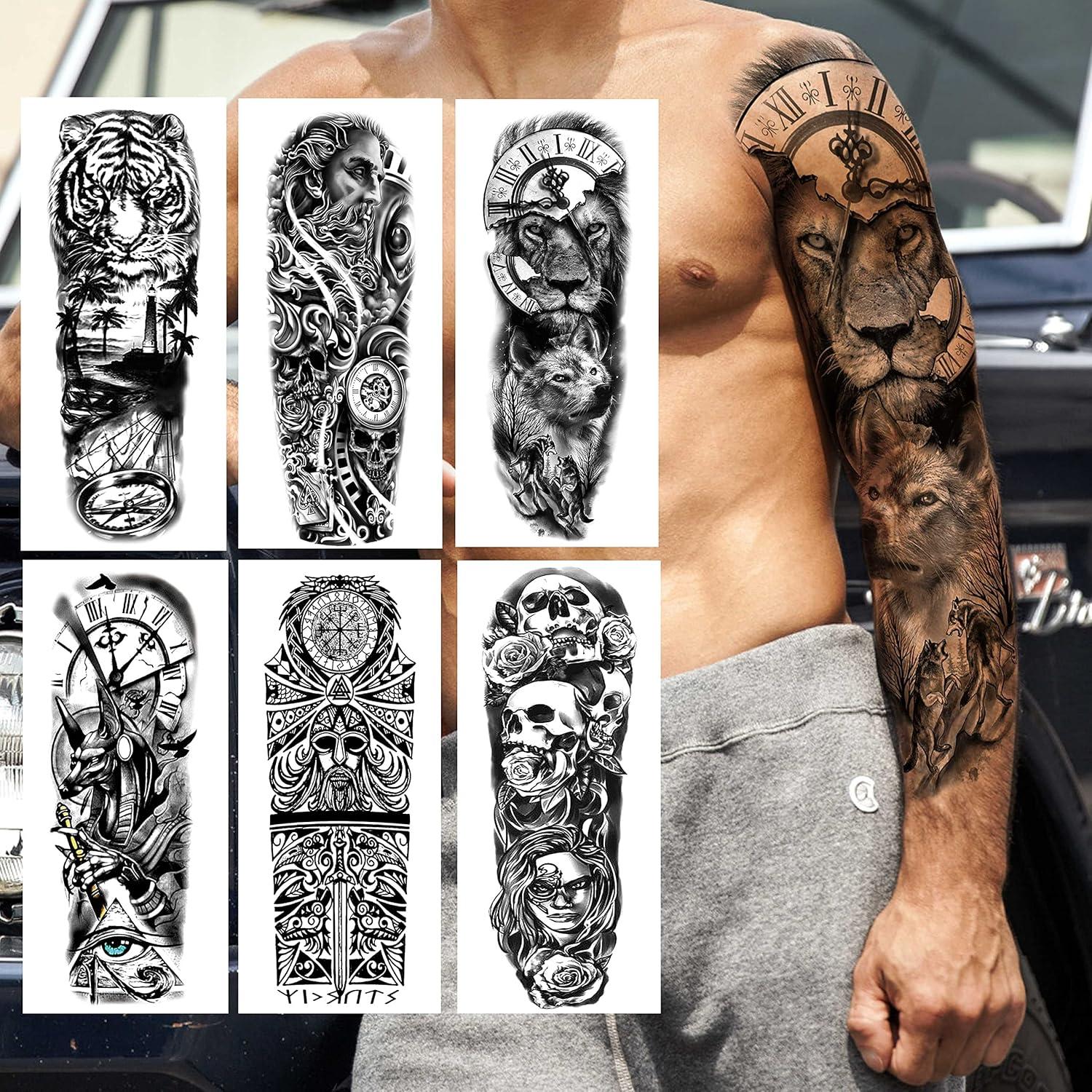 Tatuajes Temporales COKTAK 21 Hojas Manga Completa 3D