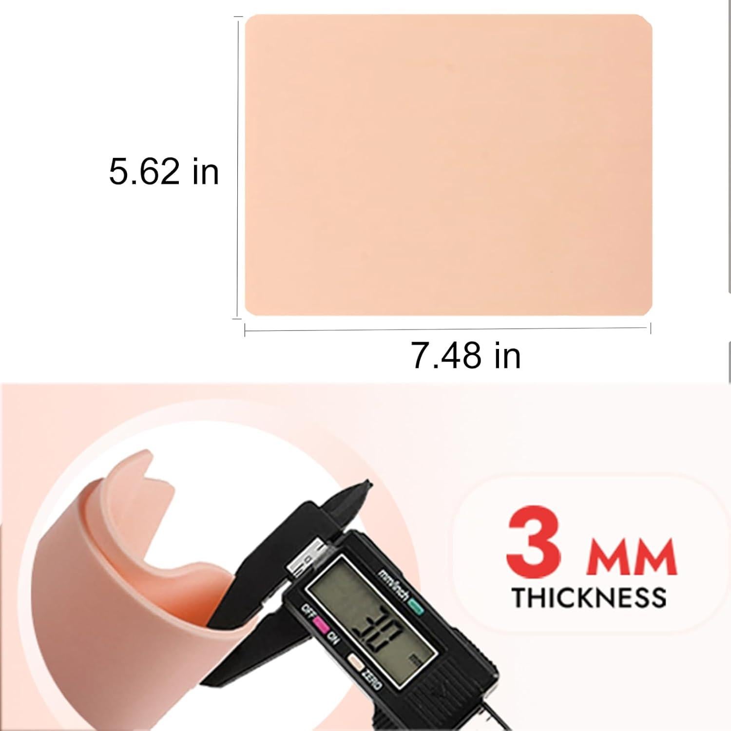 10 Piezas Piel de Tatuaje Urknall 3mm Doble Cara para Práctica