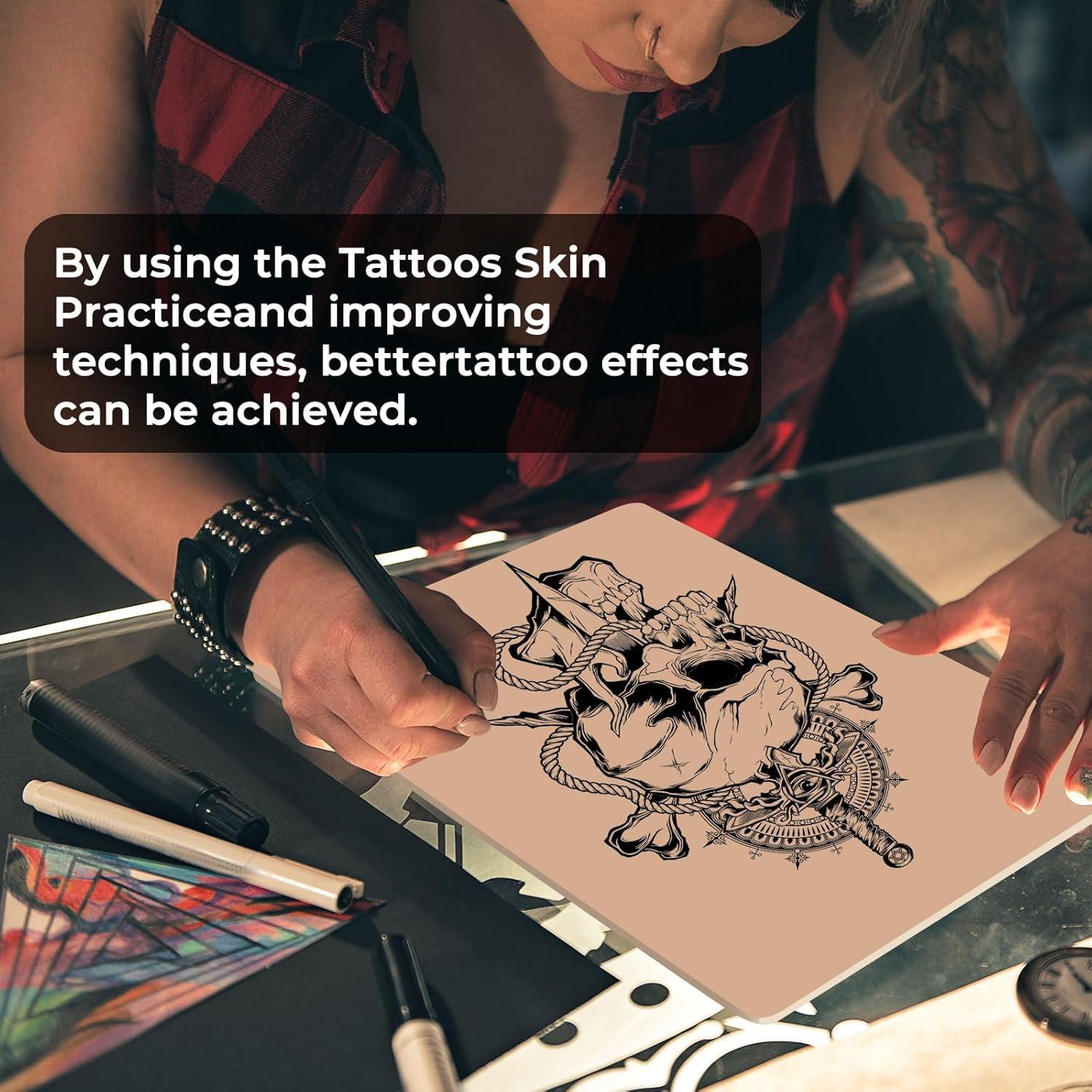 Piel de Práctica para Tatuaje 10 Hojas 3mm Silicona Profesional