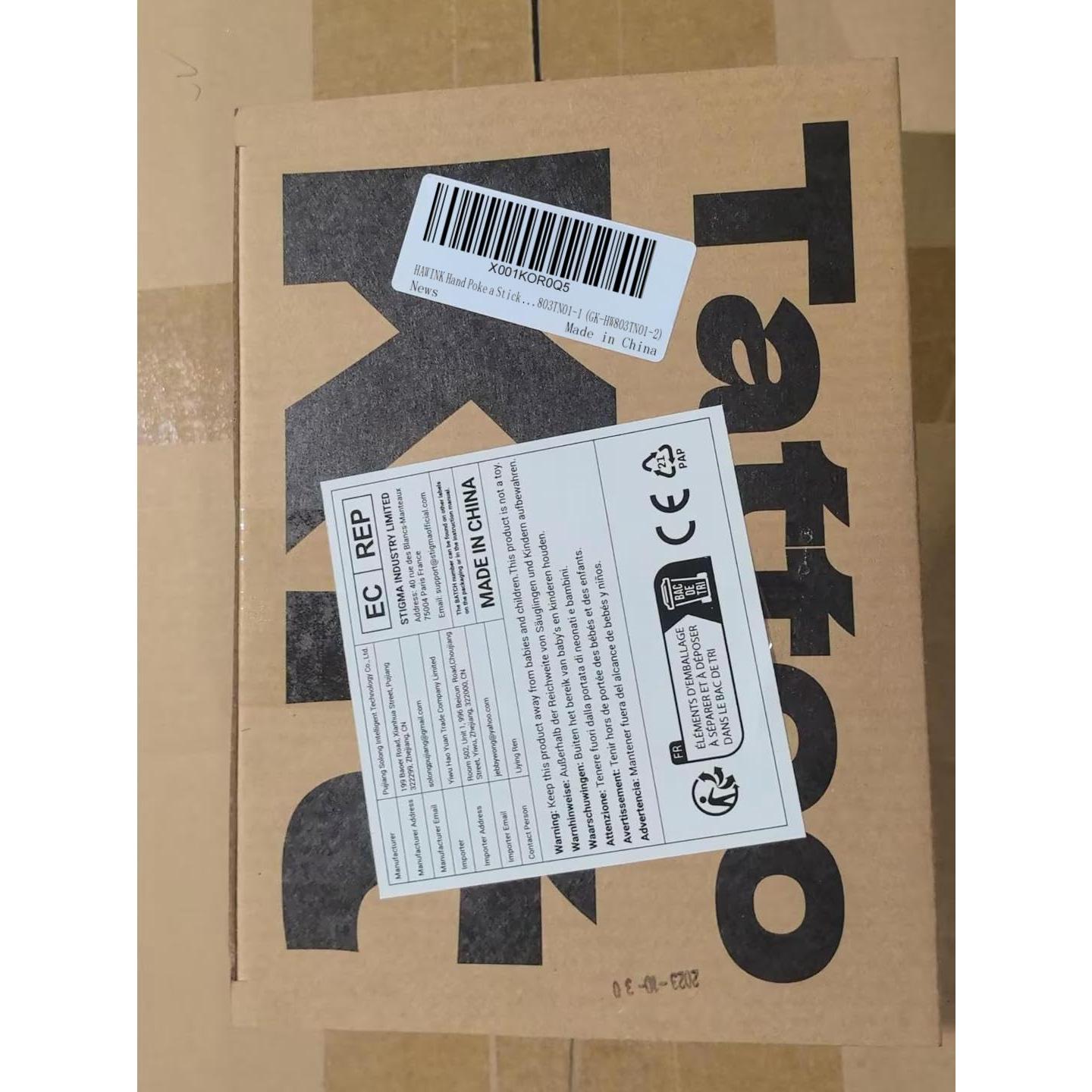 Kit de Tatuaje Hawink GK-HW803TN01-2 con 7 Tintas y 20 Agujas