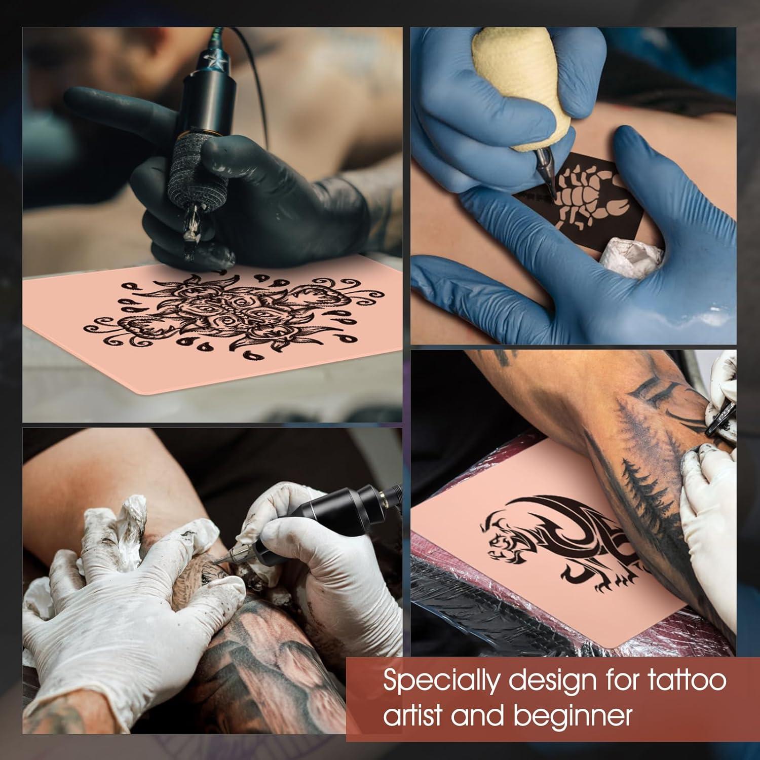 11 Piezas Pieles de Práctica de Tatuaje Kulwoyi 1.5mm Doble Cara