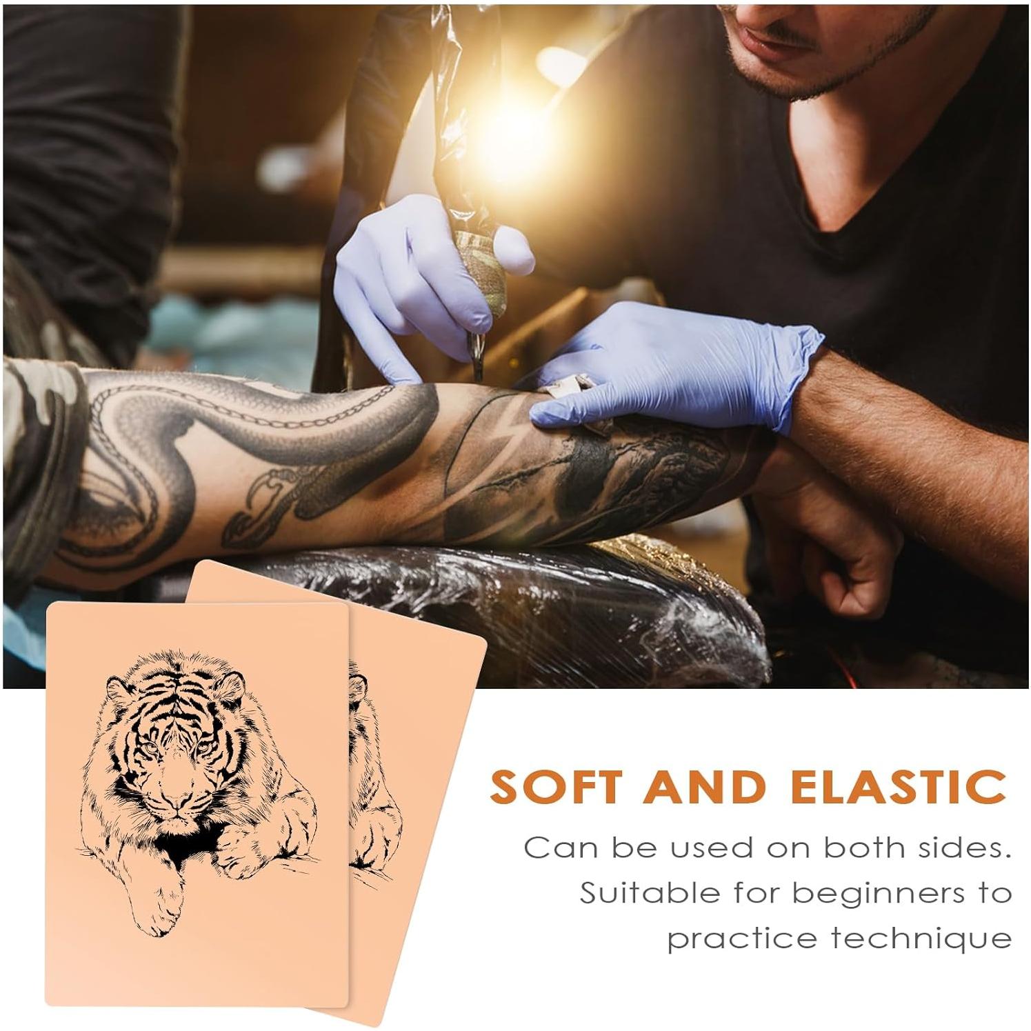 Piel de Práctica para Tatuajes maseyboc 10 Piezas Flexible 20x15cm