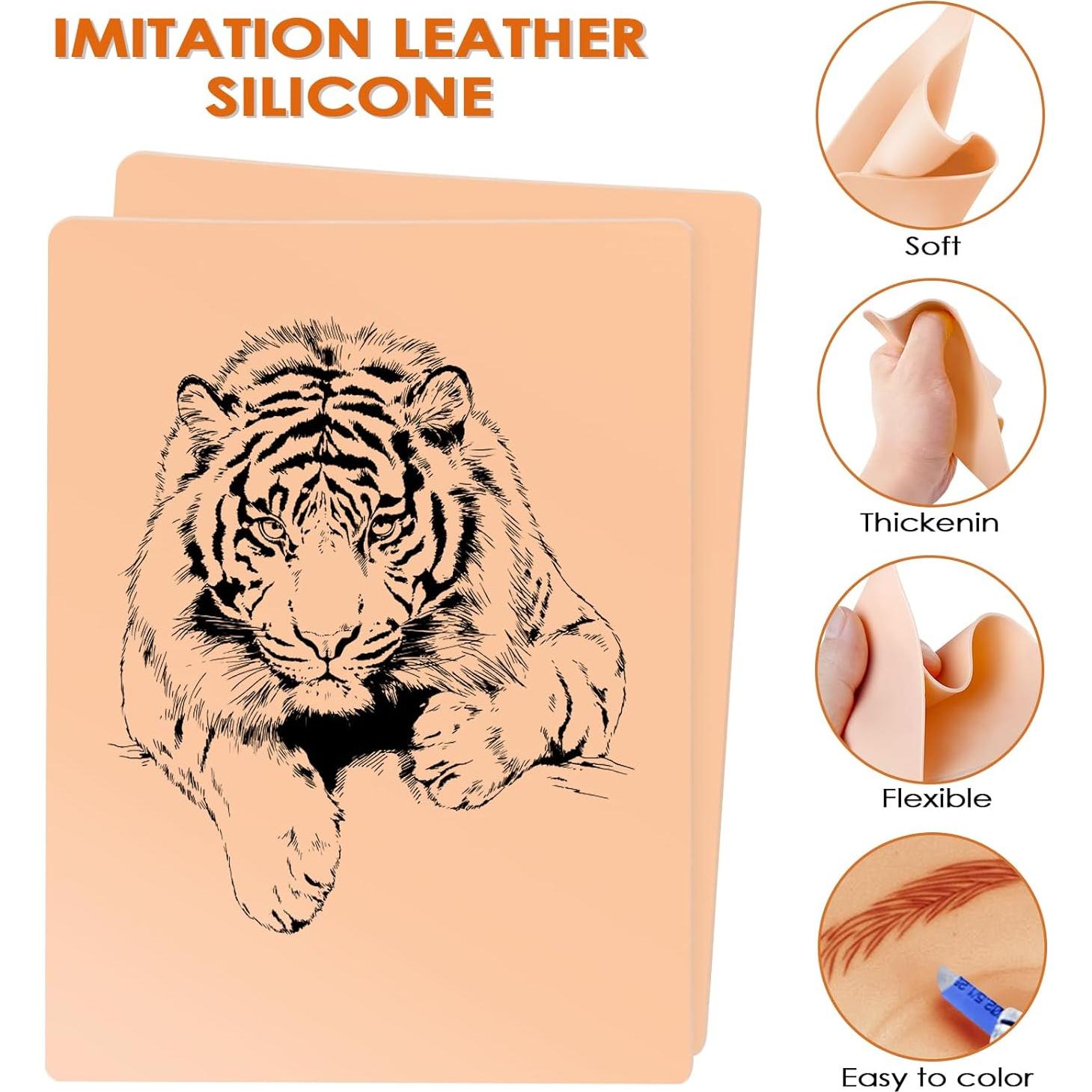 Piel de Práctica para Tatuajes maseyboc 10 Piezas Flexible 20x15cm