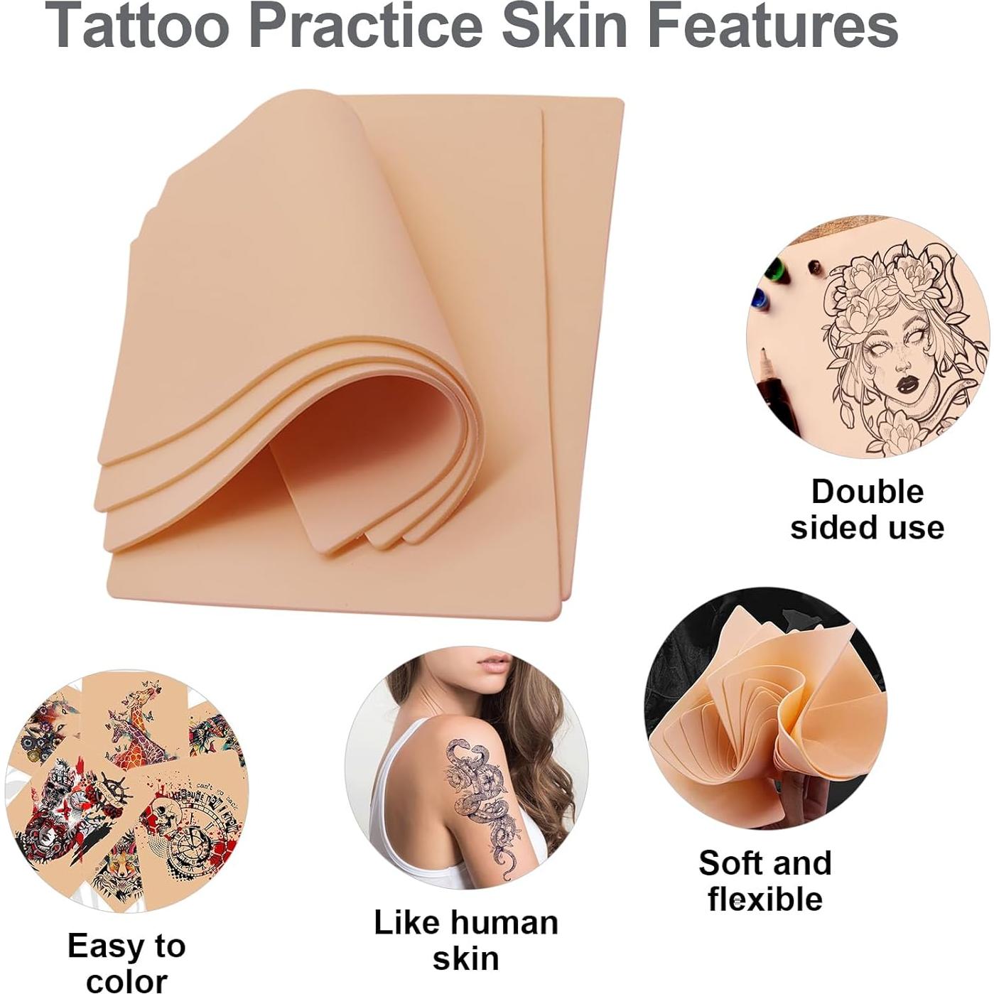 Piel Sintética para Tatuajes Autdor 4Pcs 18.8x14.2 cm