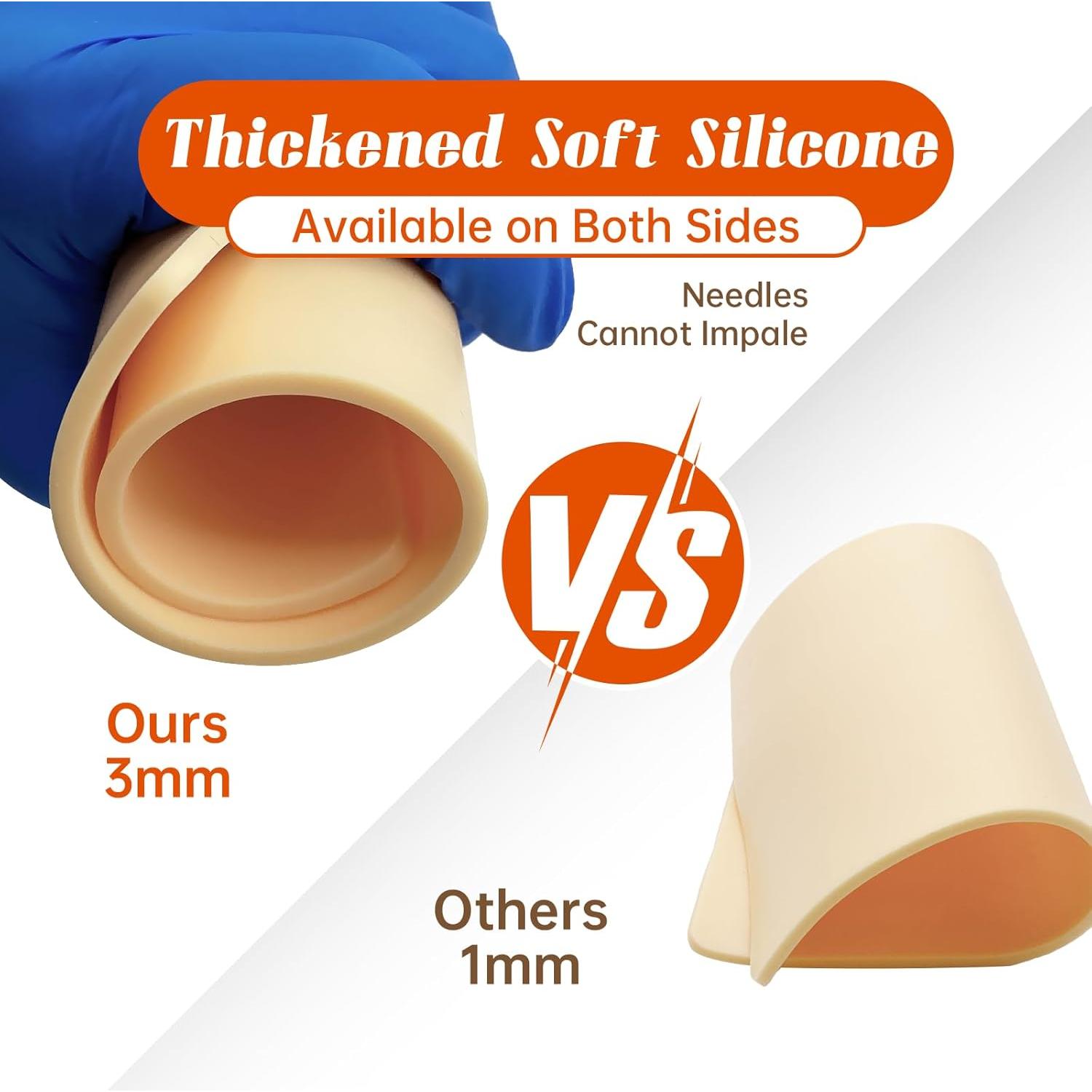 Piel de práctica para tatuajes Soposuky 15 piezas 20x15 cm