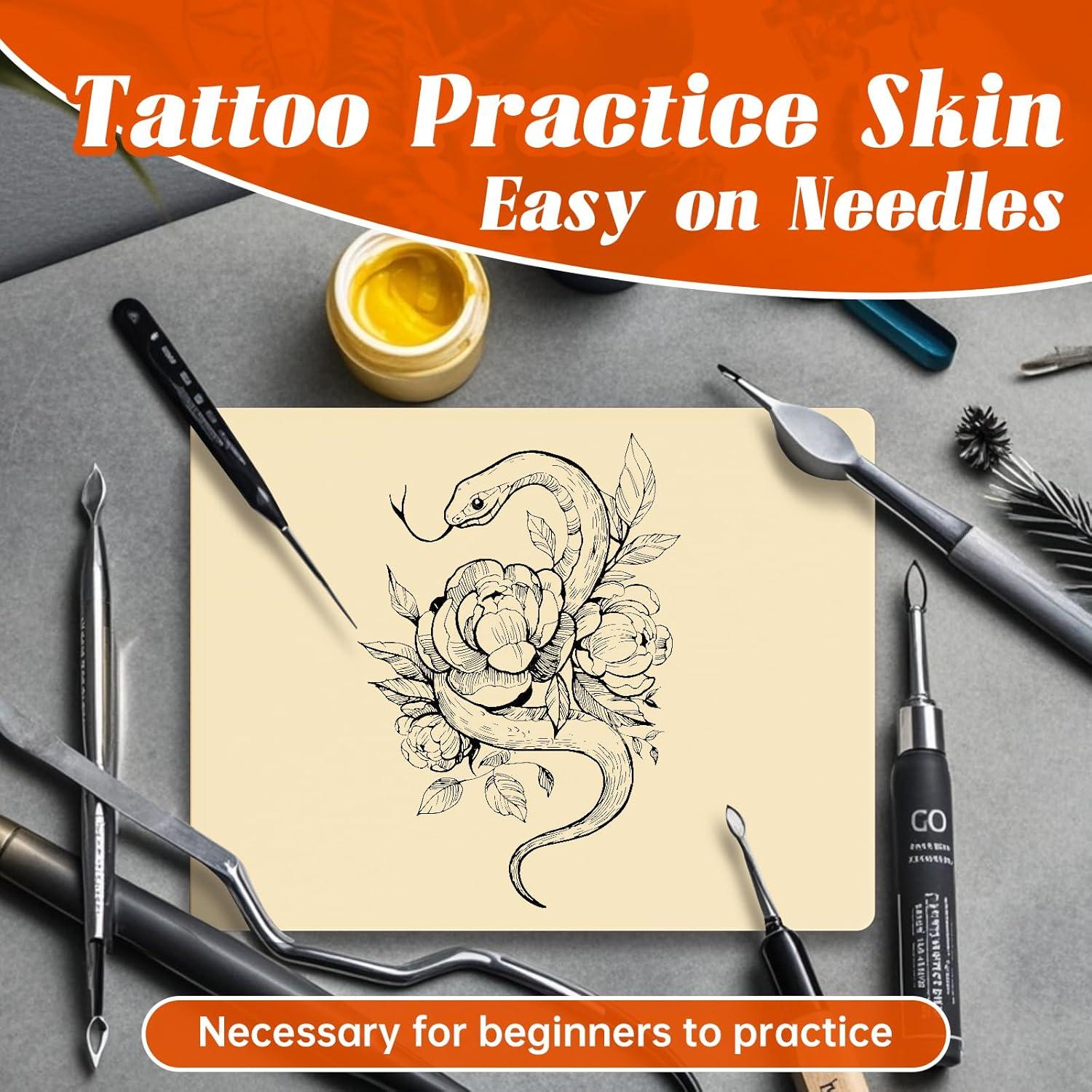 Piel de práctica para tatuajes Soposuky 15 piezas 20x15 cm