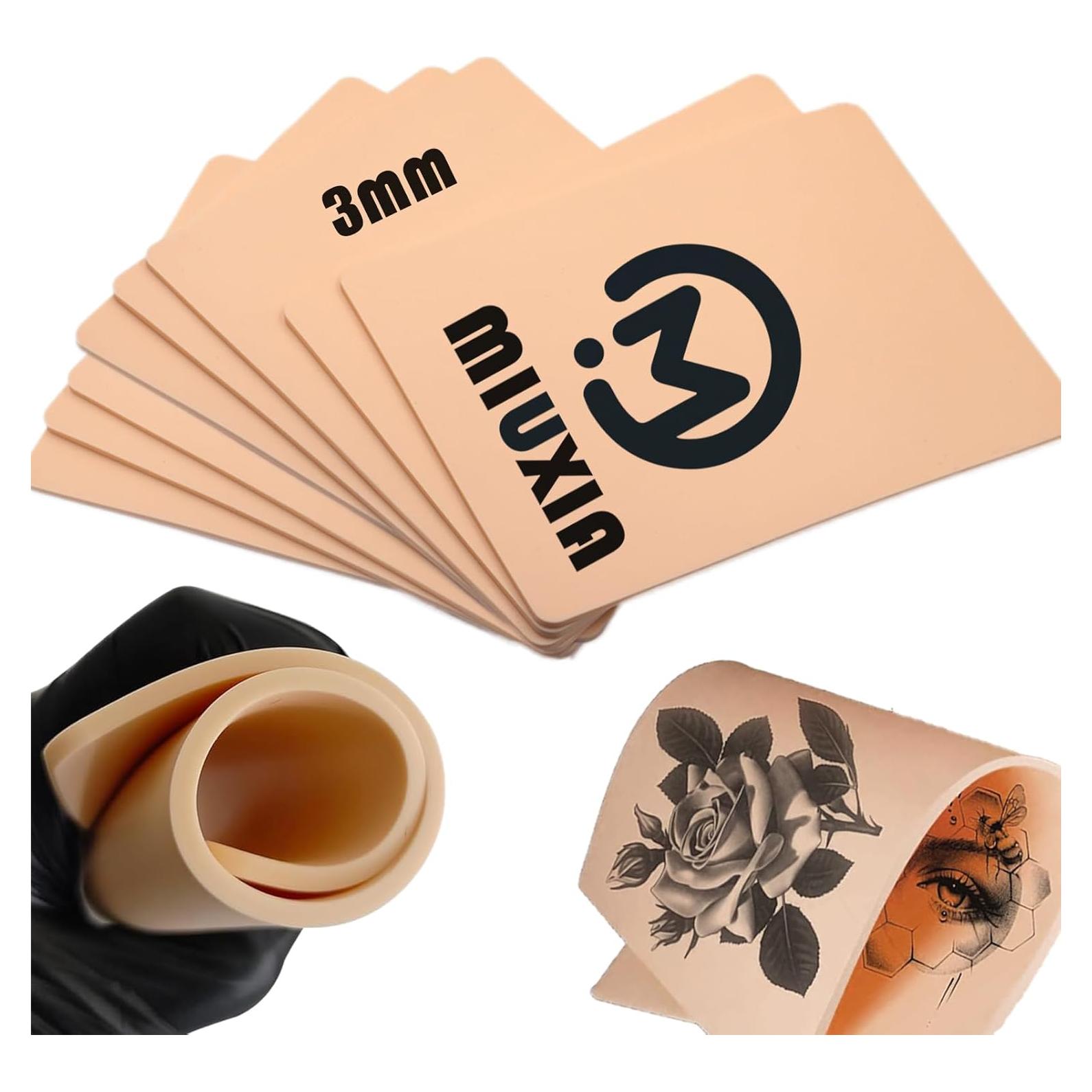 Piel Falsa de Tatuaje MIUXIA 10pcs 18.8x14.2cm 3mm Rosa