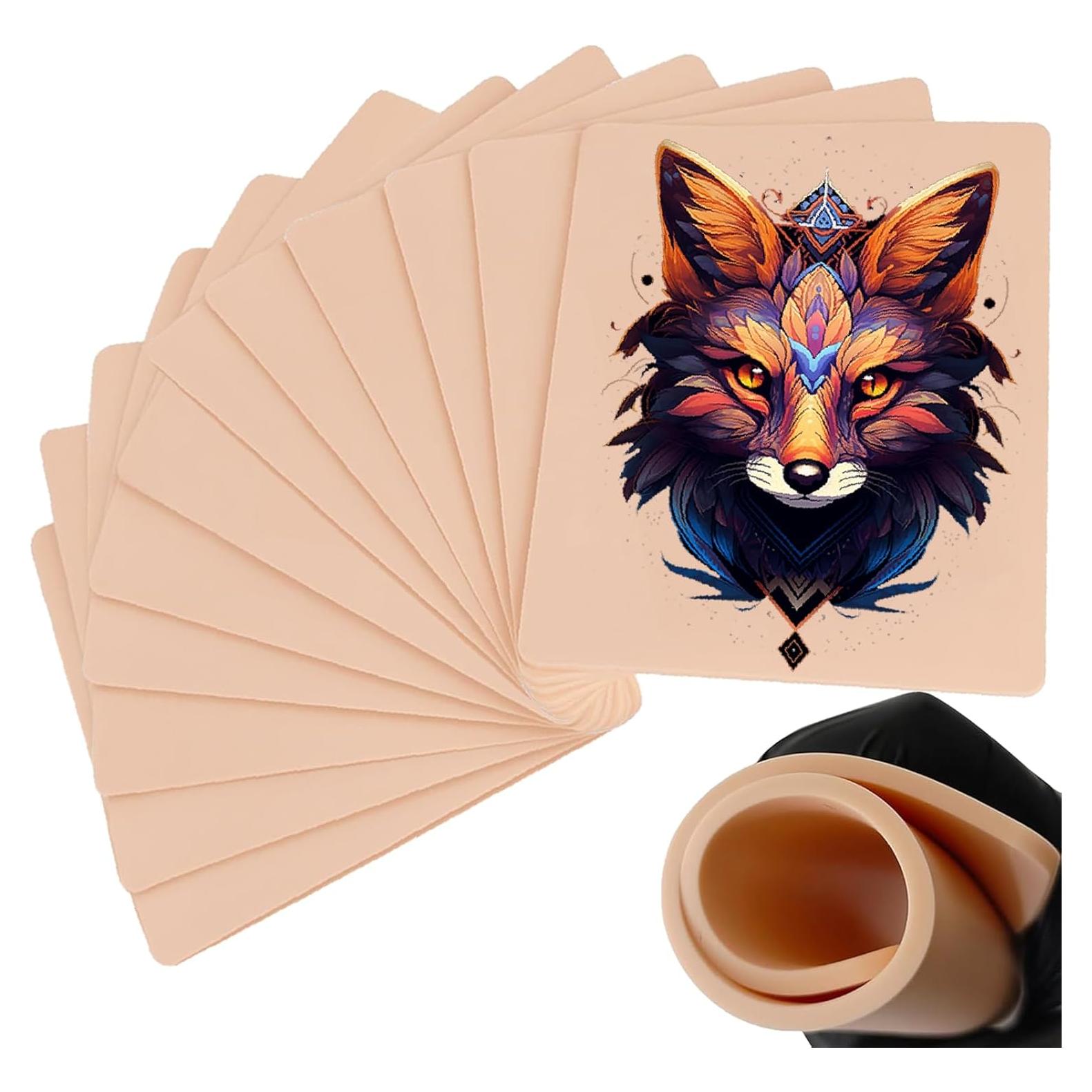 Piel Falsa para Tatuaje 12pcs SOTICA 15.24x20.32cm 3mm