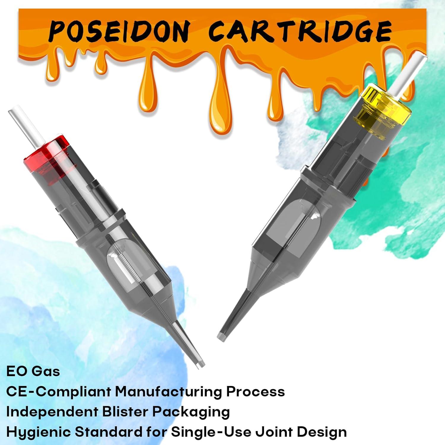 Agujas de Cartucho de Tatuaje Poseidon 50 Piezas Mixtas
