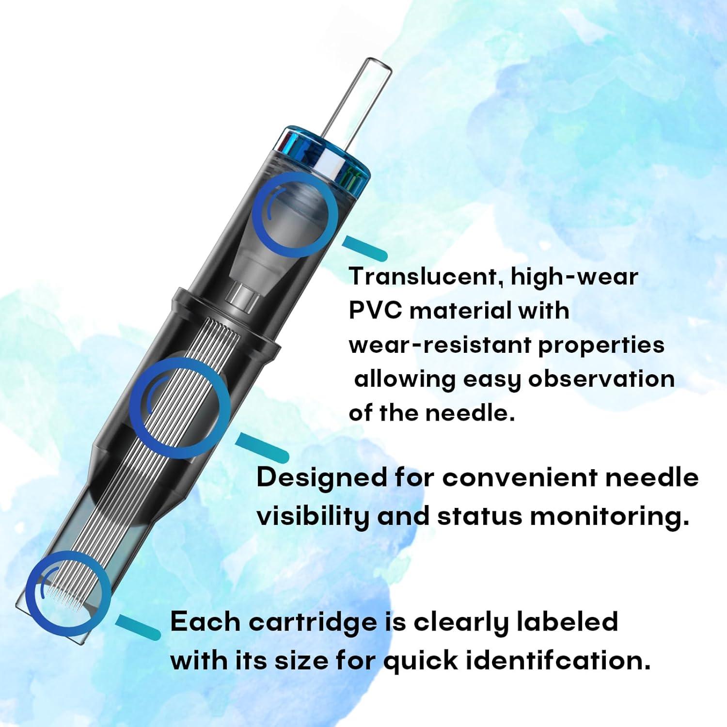 Agujas de Cartucho de Tatuaje Poseidon 50 Piezas Mixtas