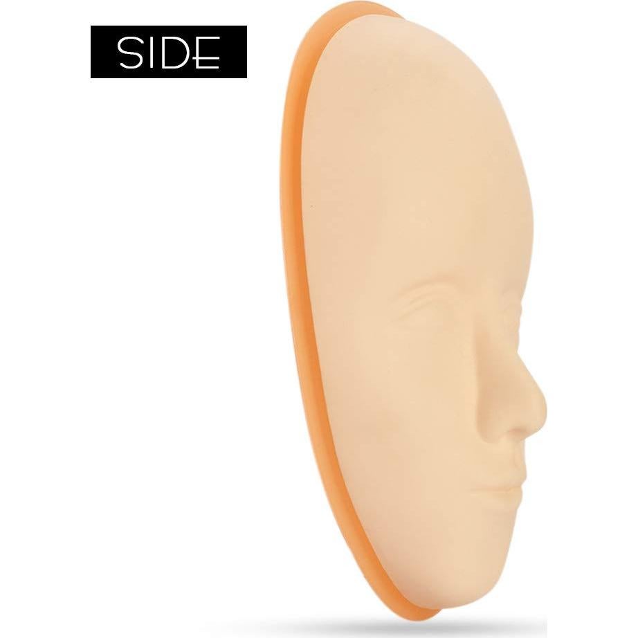 Tattoo Practice Skin Head, ATOMUS Facial Tattoo Training Skin Support Base, Soft Rubber Fake Skin for Permanent Makeup Microblading Eyebrow Lip Eyeliner Tattooing