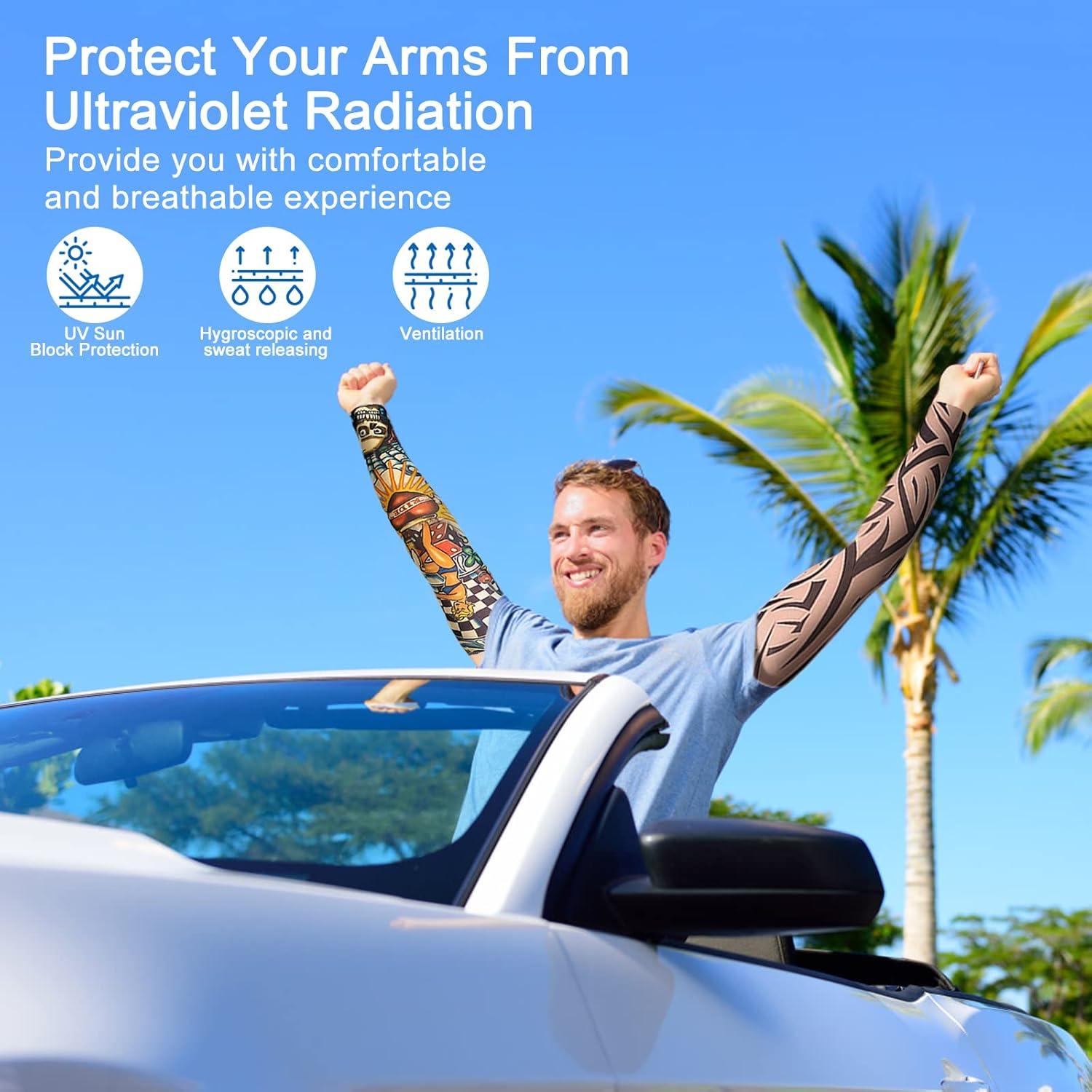 Mangas de Tatuaje Temporales Unisex EZYoutdoor - 10 Diseños UV