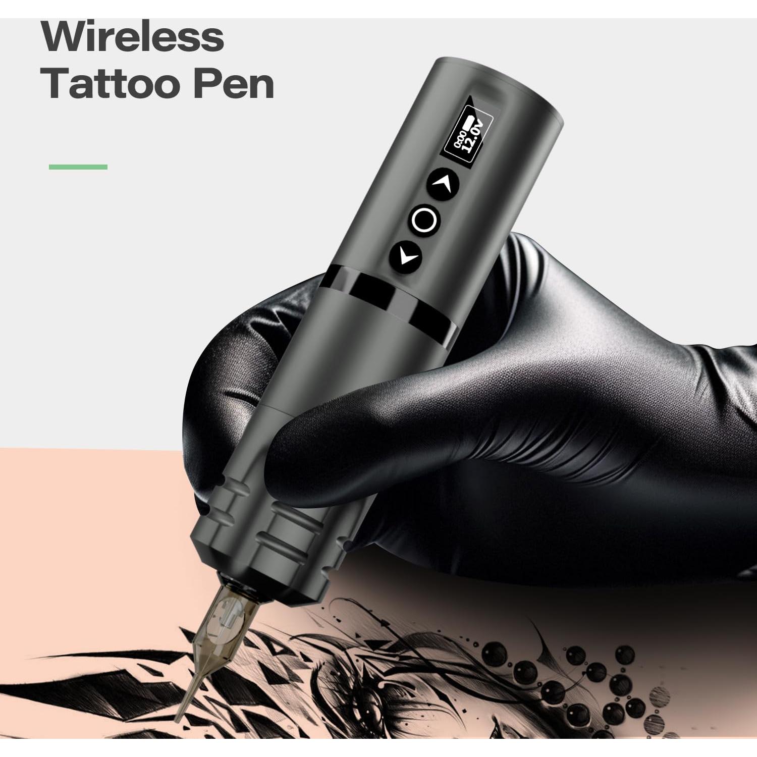 Kit de pluma de tatuaje OZER inalámbrico 53 piezas con agujas