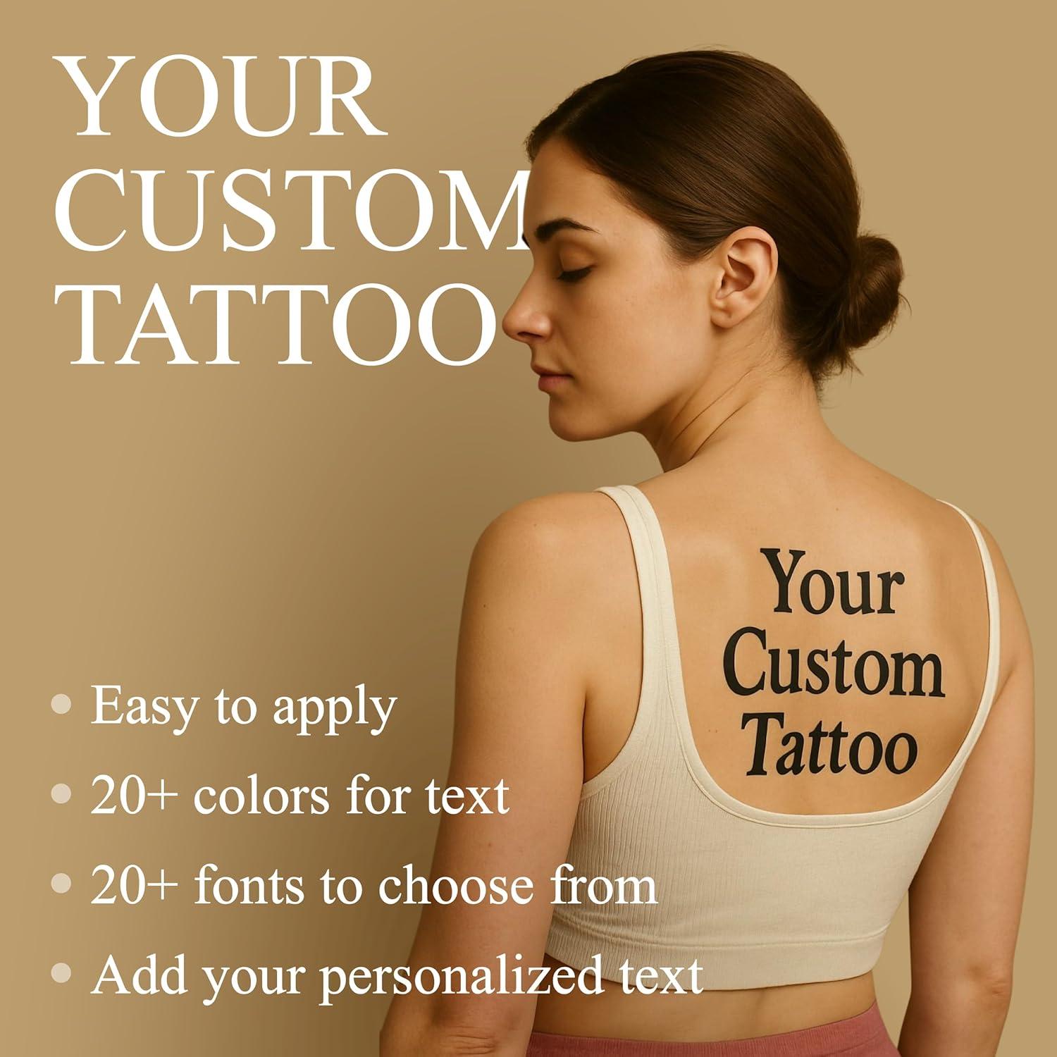 Tatuajes Temporales Personalizados Yabluco - Impermeables para Adultos