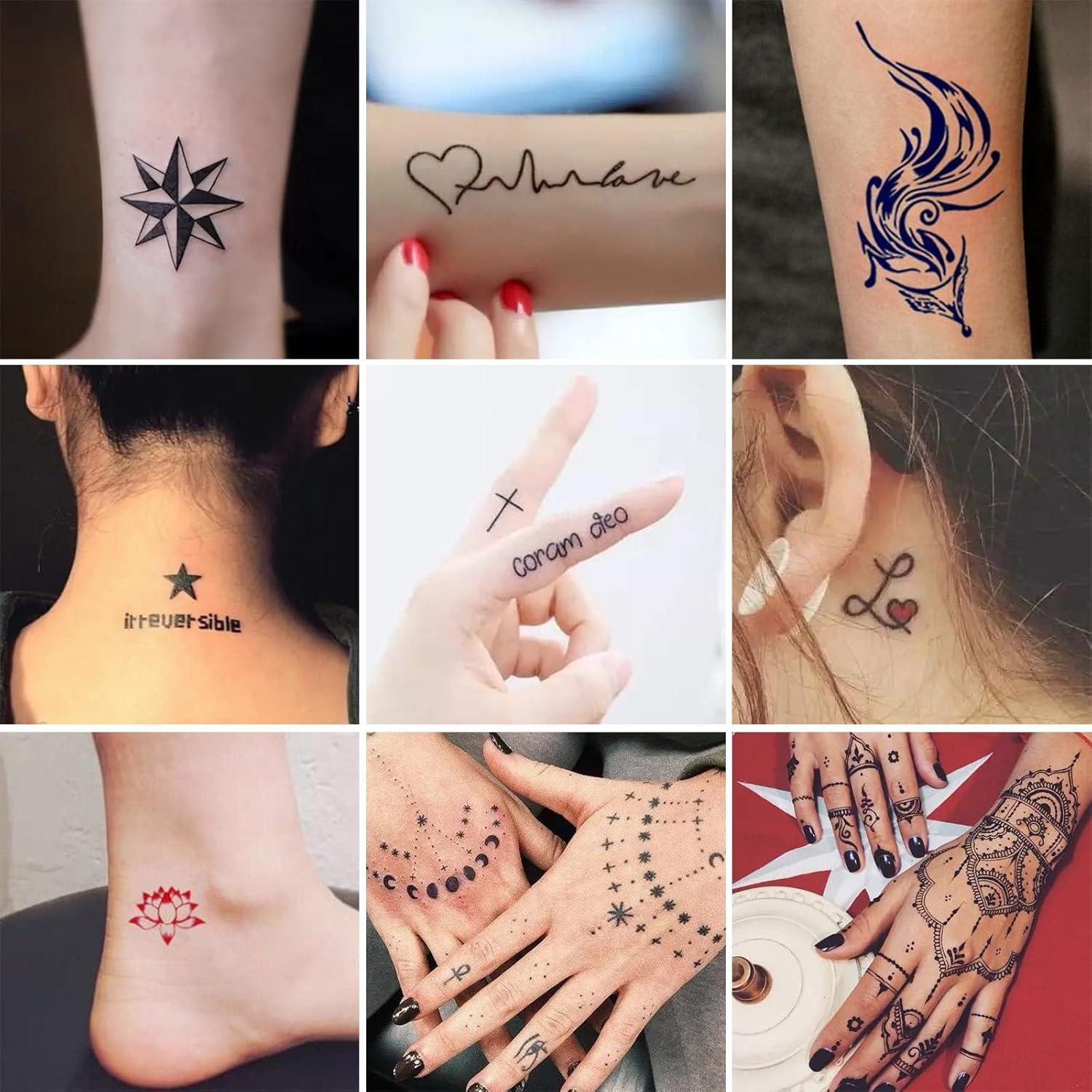 Kit de Tatuajes Temporales Solong 10 Tintas y 84 Plantillas