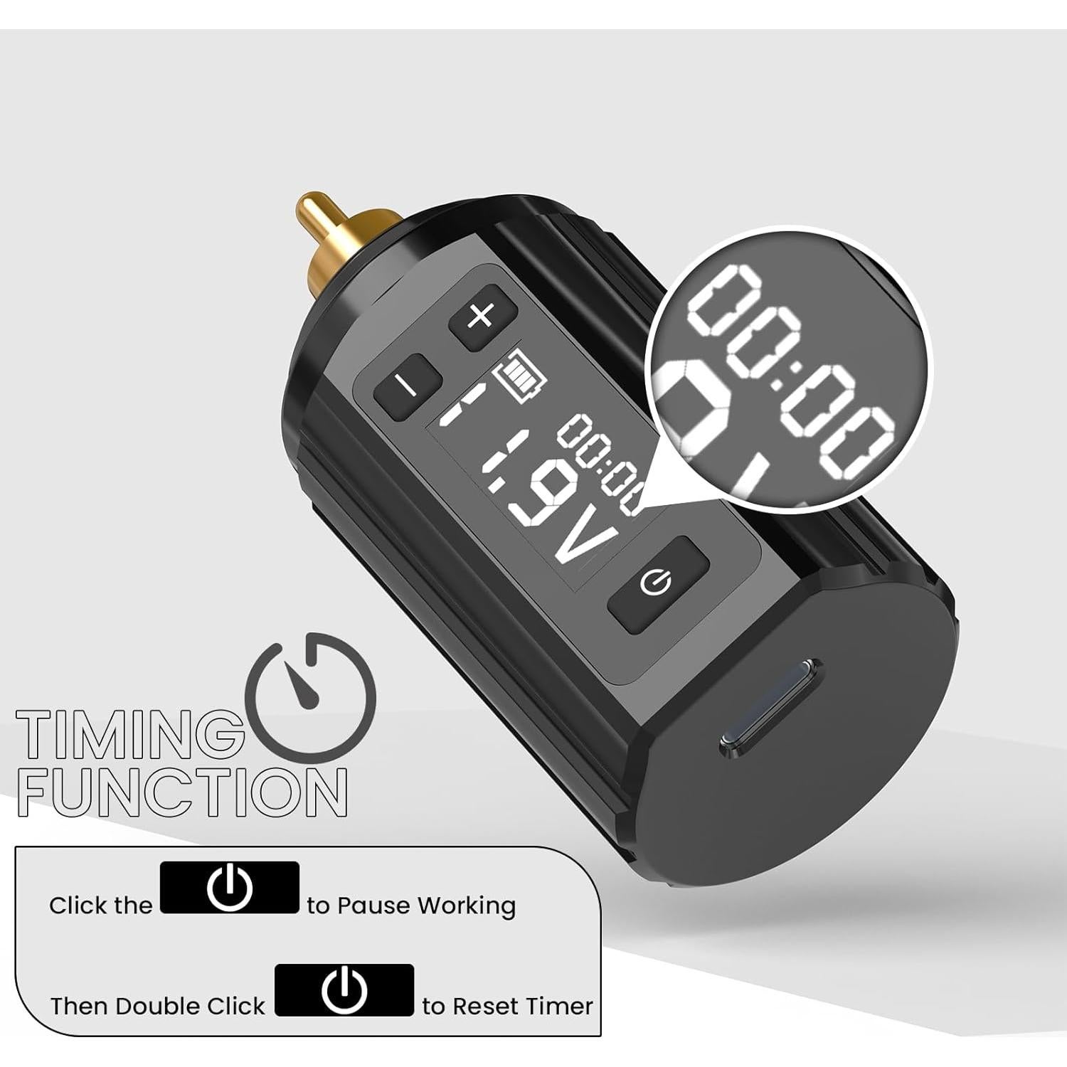 Kit de Tatuaje Inalámbrico Wormhole 81PCS con 2 Baterías 1200mAh