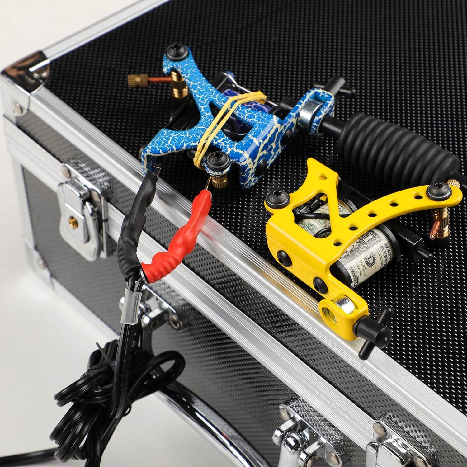 Kit de Tatuaje Completo Solong TK453 - 4 Máquinas, 54 Tintas