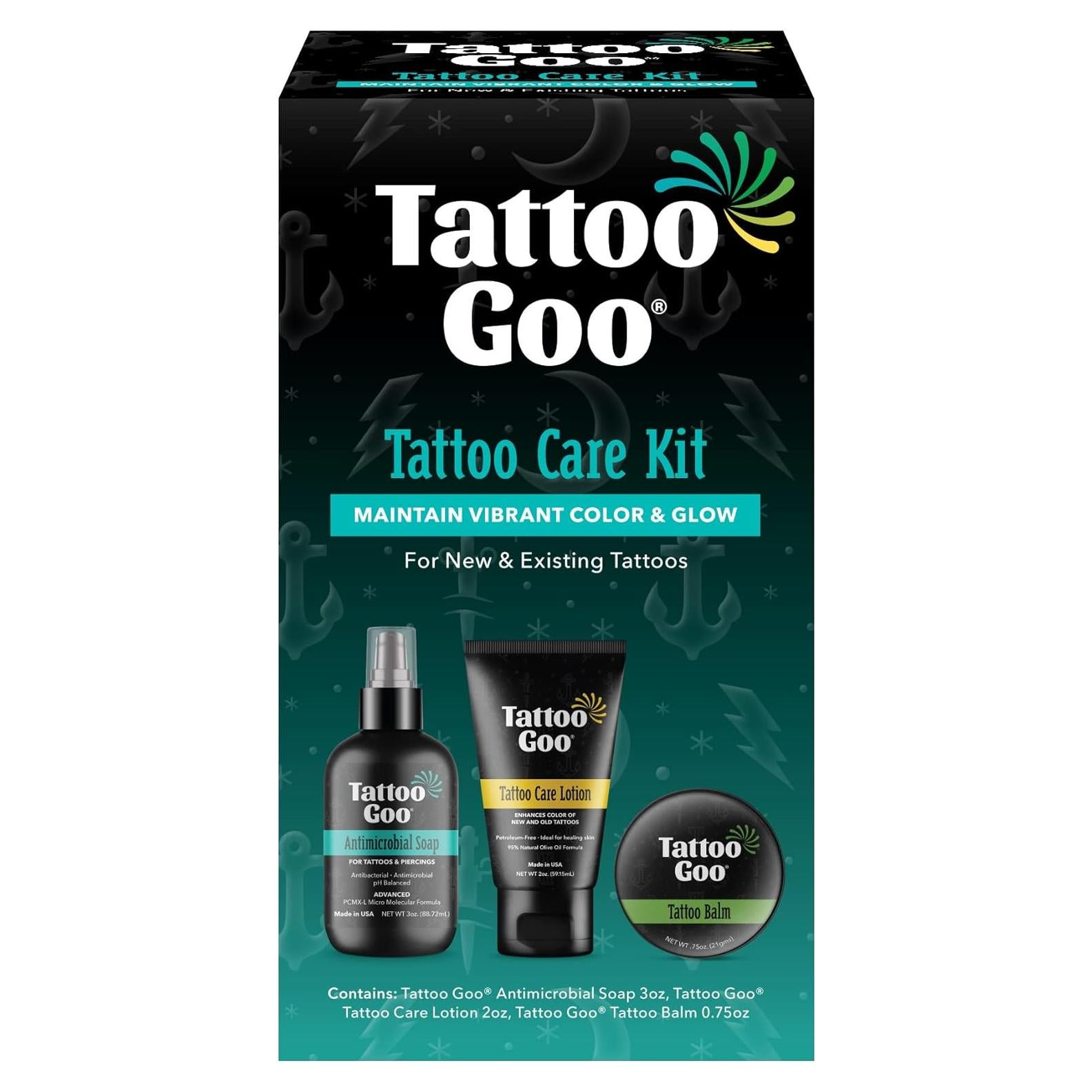 Kit de Cuidado del Tatuaje Tattoo Goo - Jabón, Bálsamo y Loción