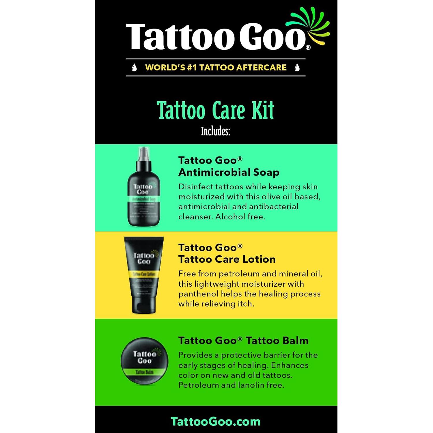 Kit de Cuidado del Tatuaje Tattoo Goo - Jabón, Bálsamo y Loción