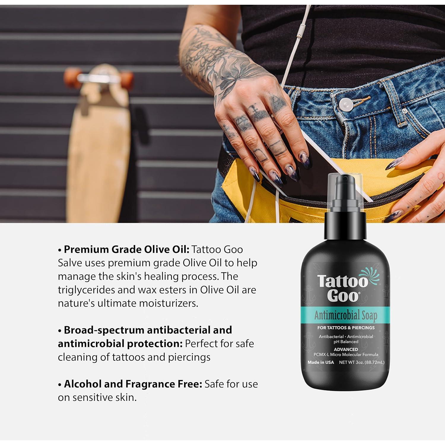 Kit de Cuidado del Tatuaje Tattoo Goo - Jabón, Bálsamo y Loción