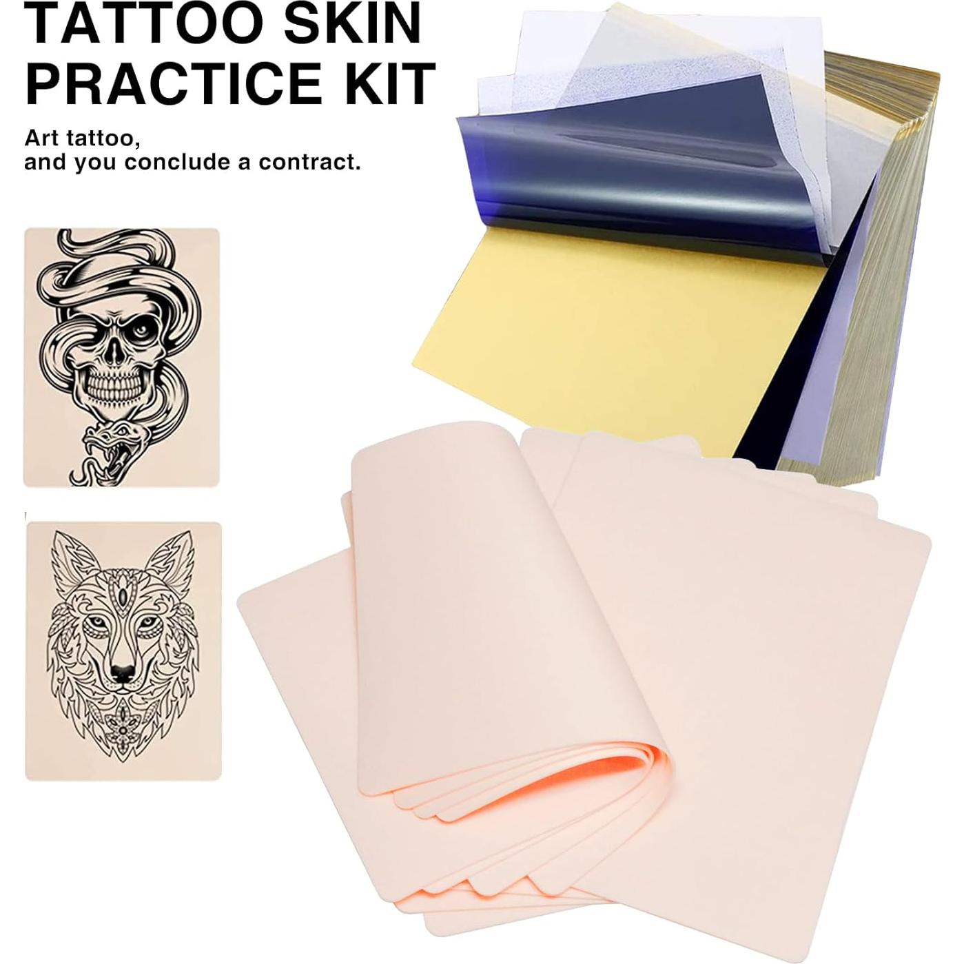 Kit de Práctica de Tatuaje Urknall 40PCS Piel y Papel