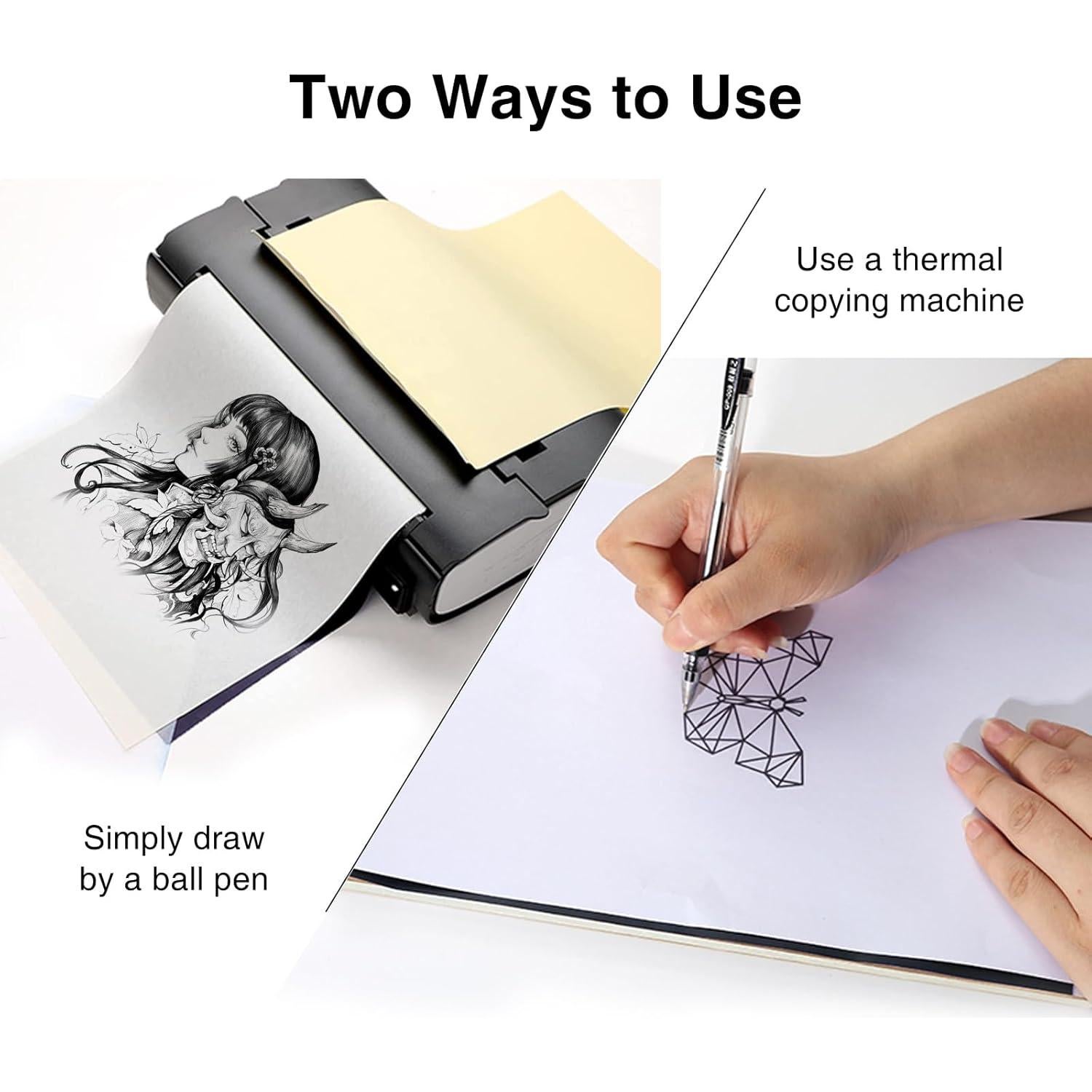 Kit de Práctica de Tatuaje Urknall 40PCS Piel y Papel